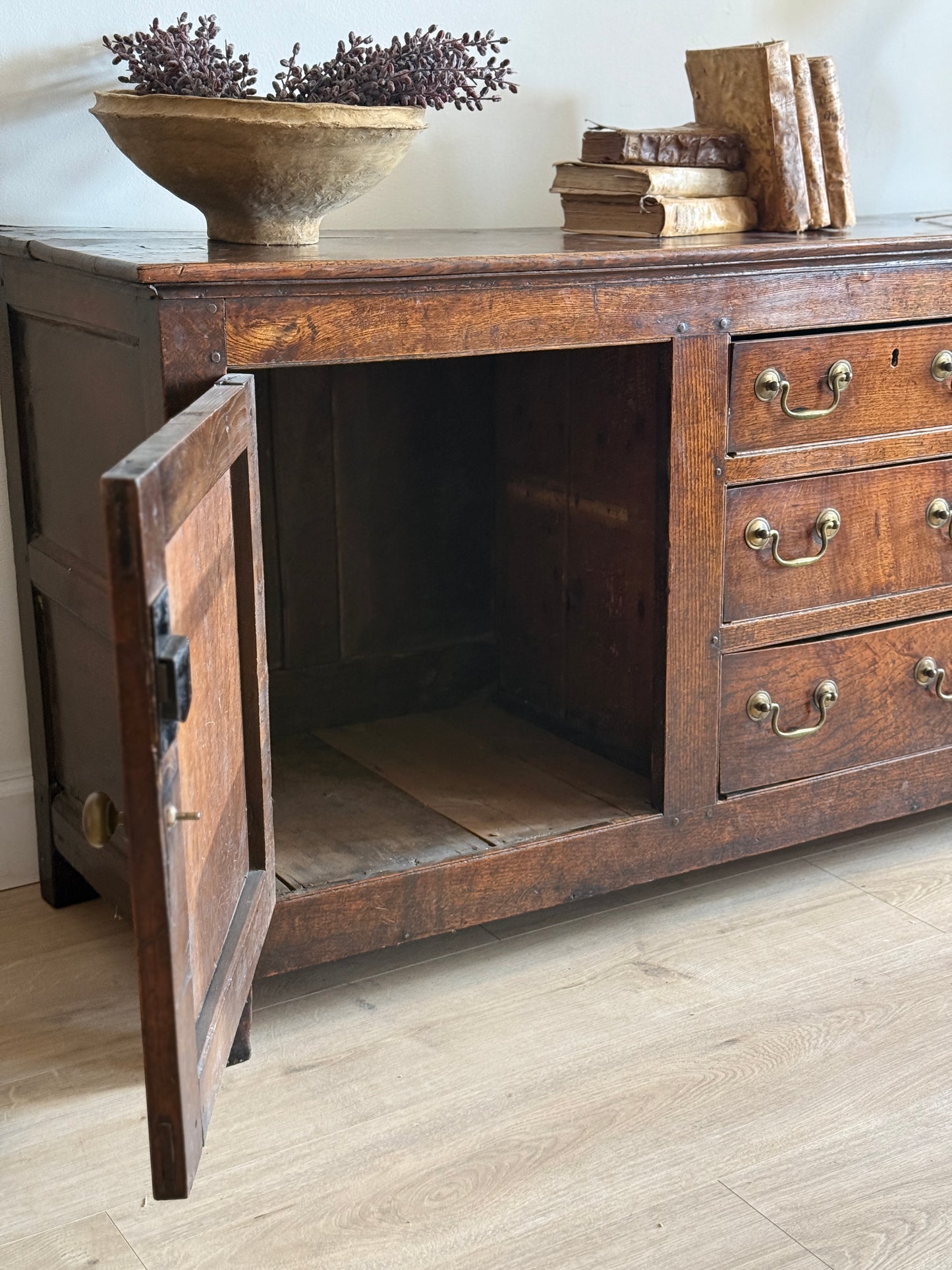 Antique English Oak Sideboard c. 1820