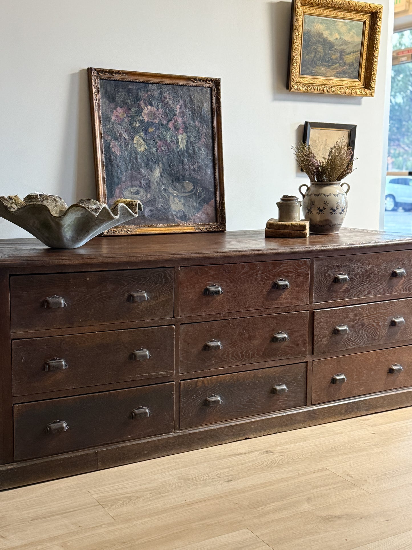 Late 19th c. French Oak Shop Counter