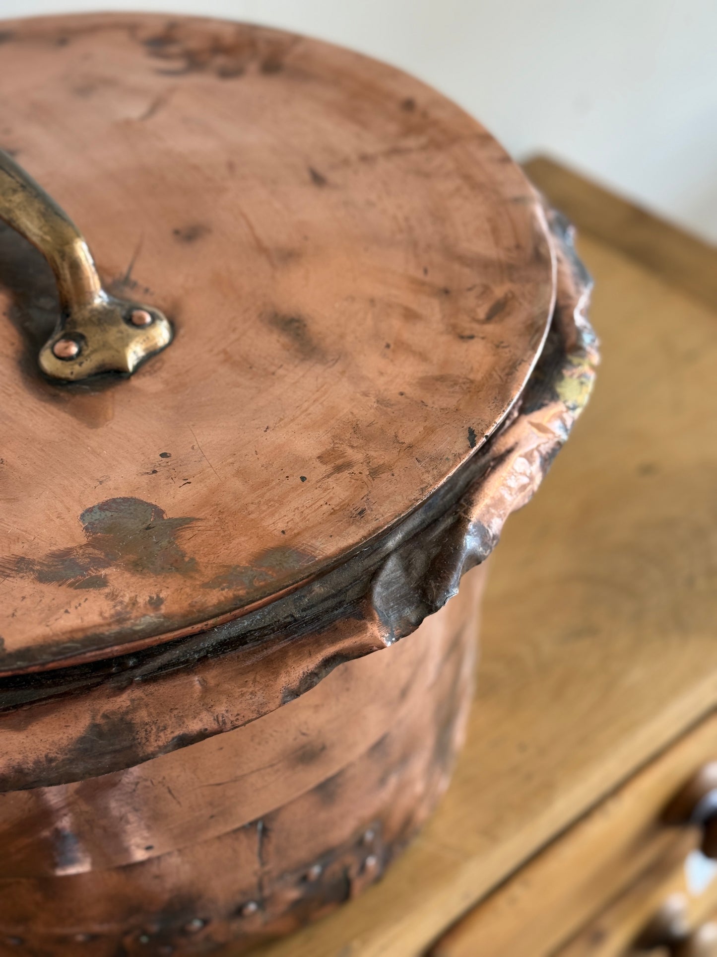 Large Antique English Copper Pot