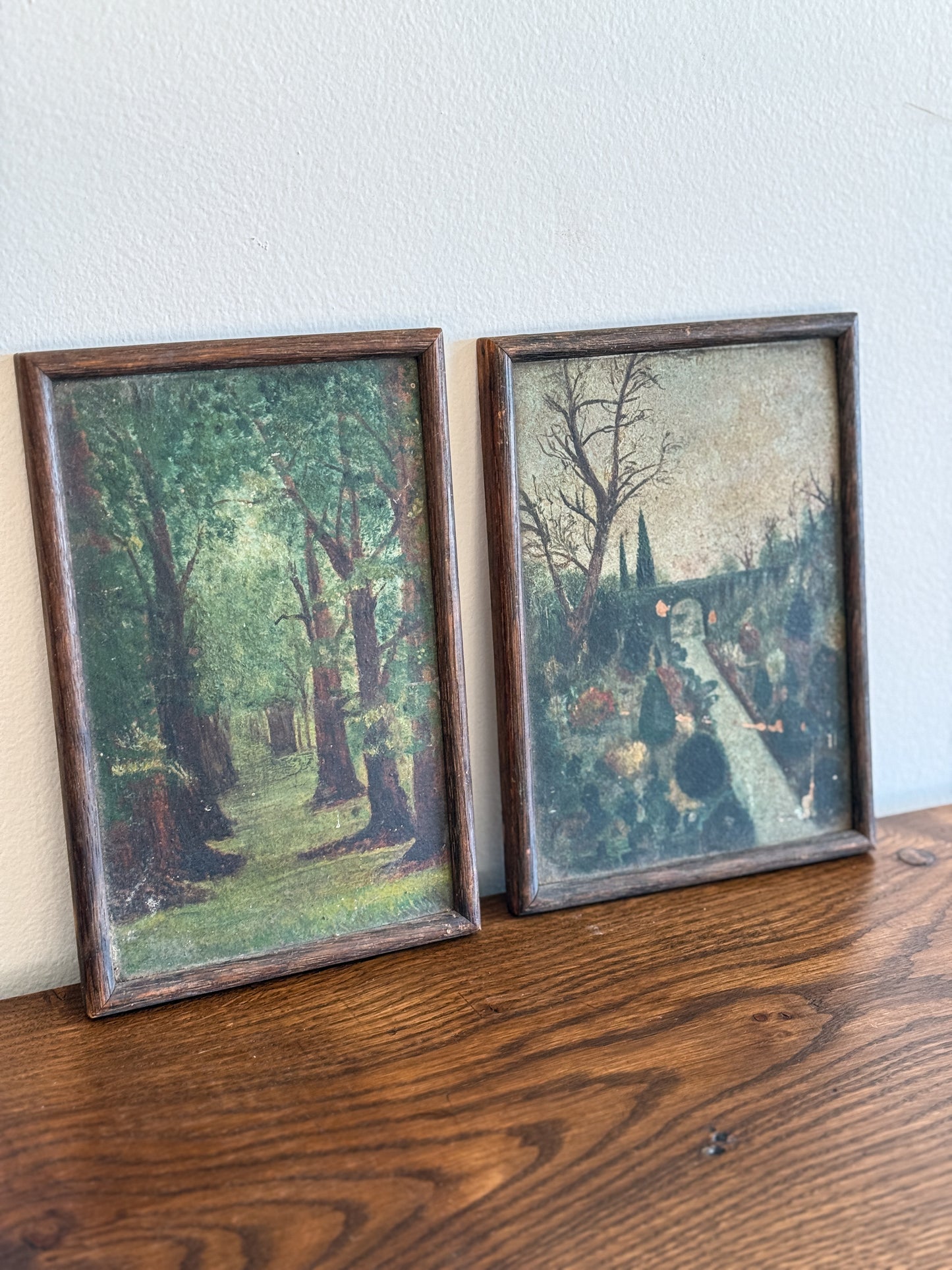 Antique Pair Antique English Paintings