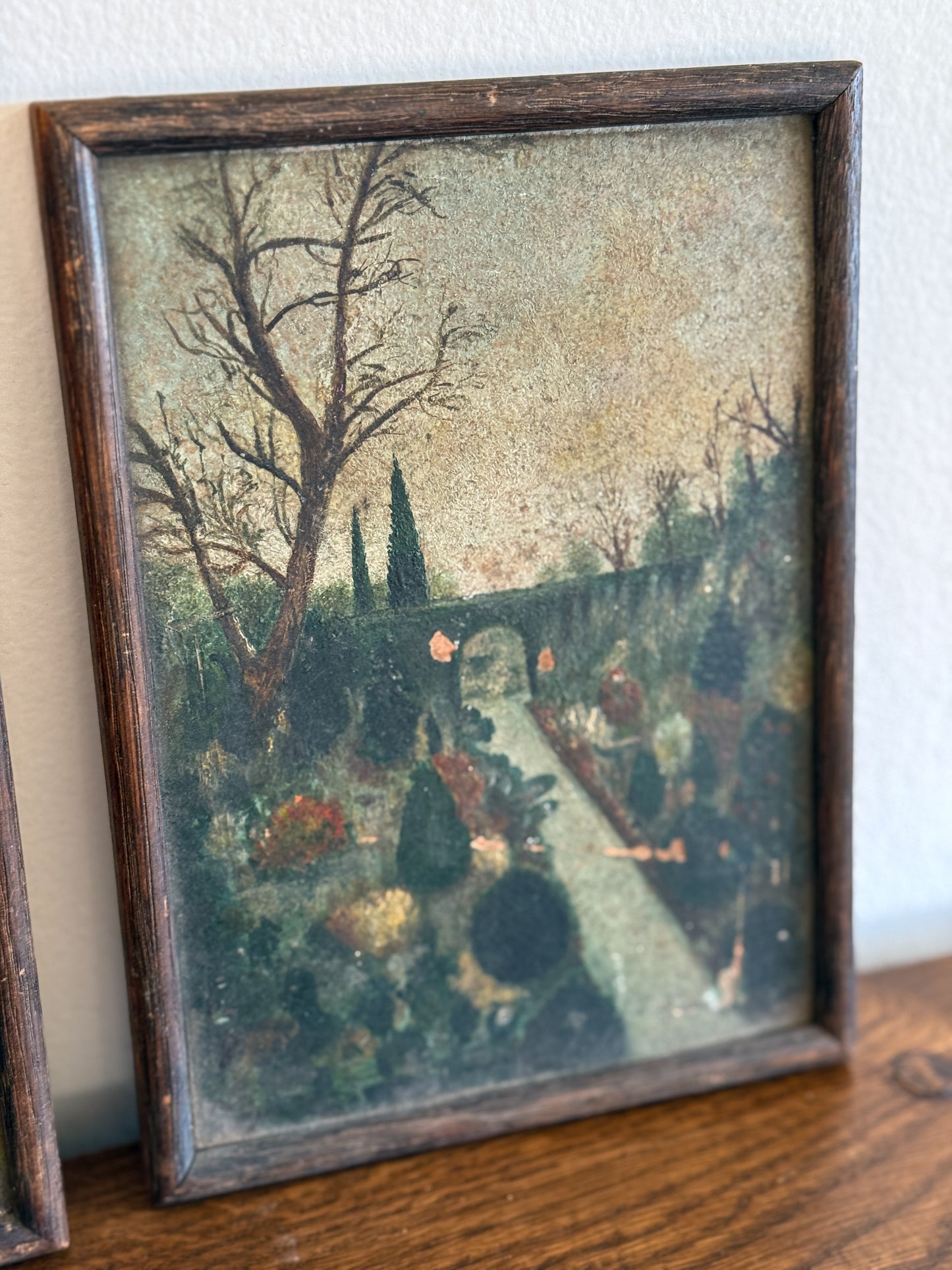 Antique Pair Antique English Paintings