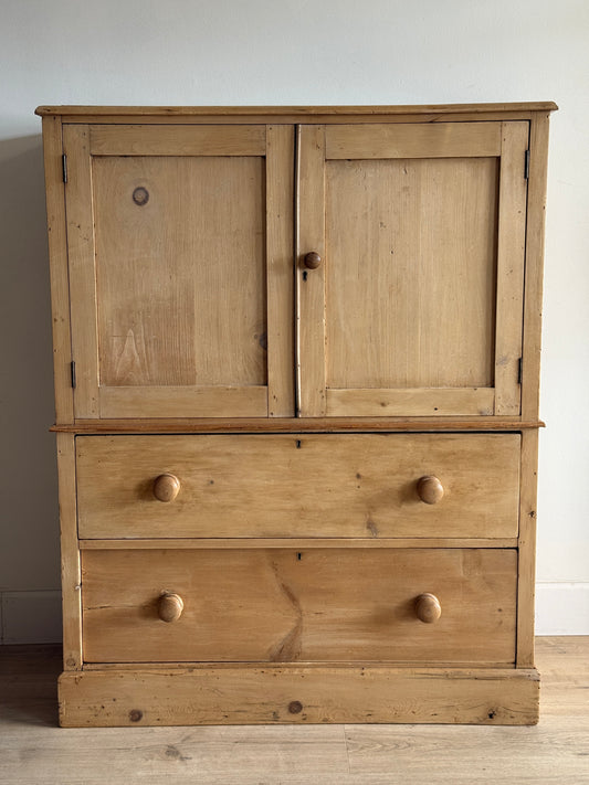 Small Antique English Pine Hutch