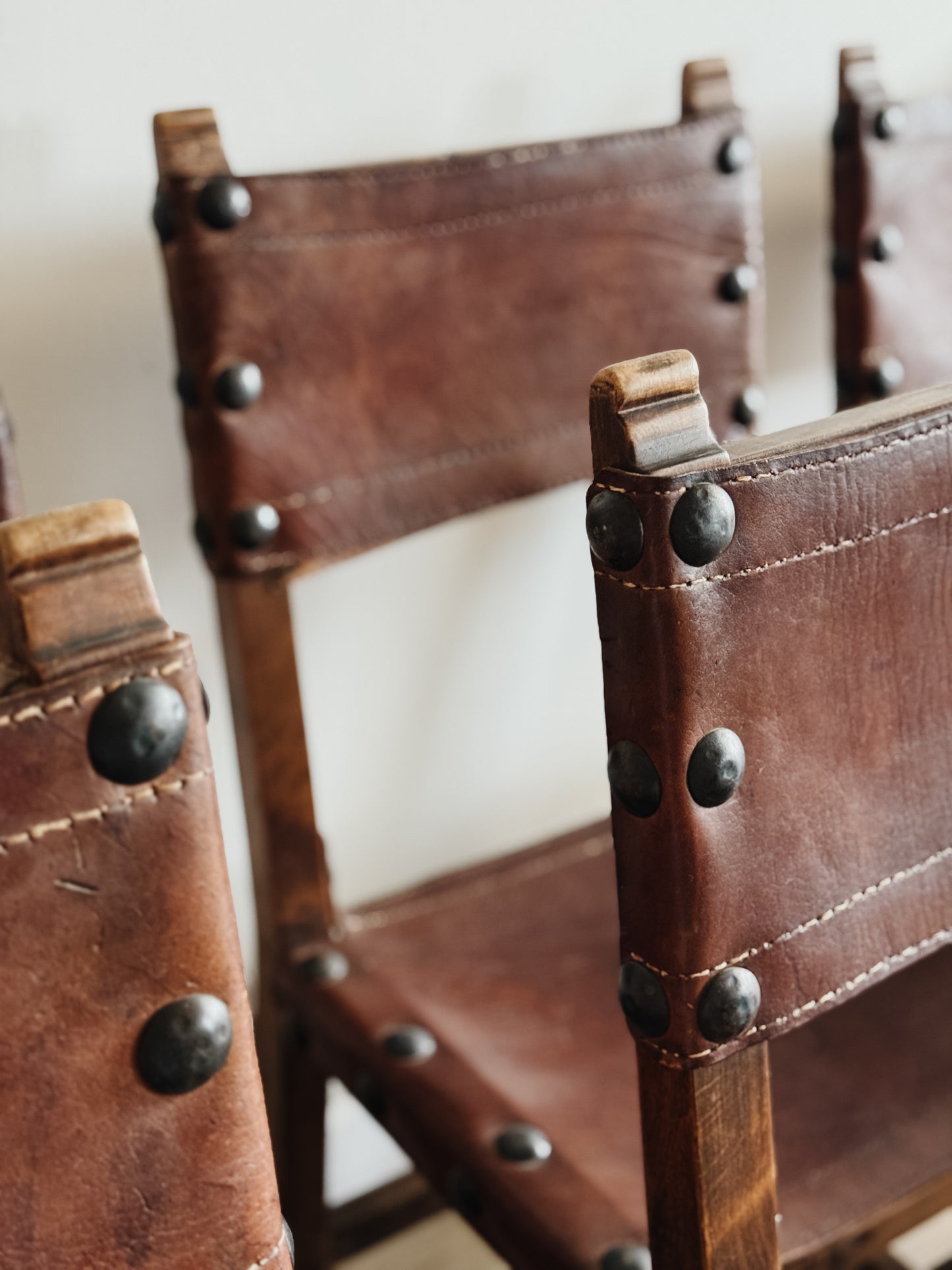 Set of Six Antique Spanish Dining Chairs