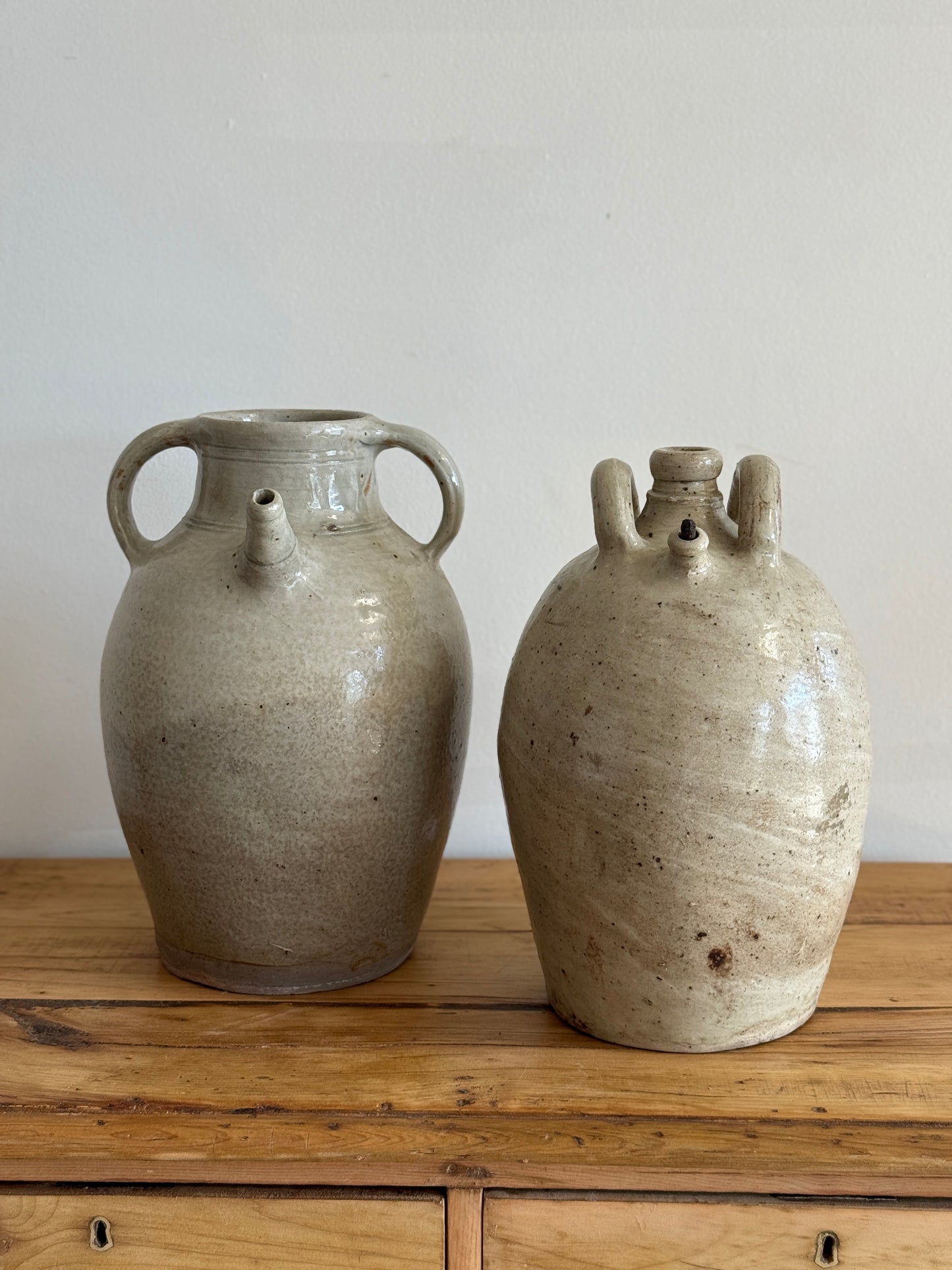Antique French Pots With Spout