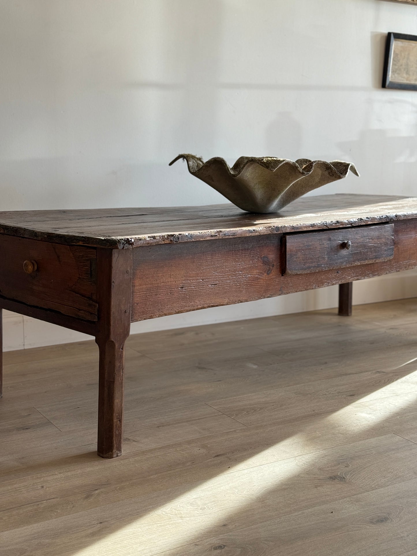 Monumental 19th c. French Walnut Coffee Table