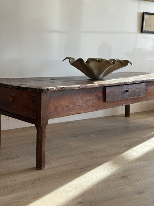 Monumental 19th c. French Walnut Coffee Table