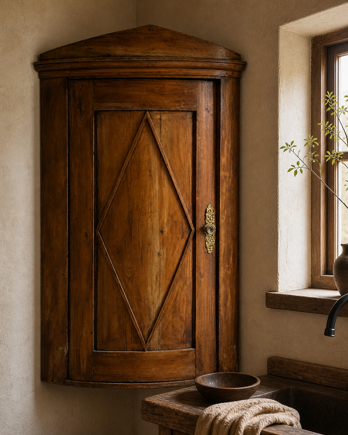 Antique Swedish Wall Cabinet