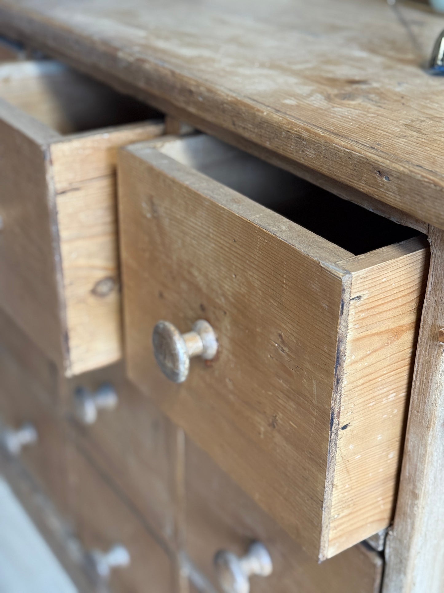 Antique English Sideboard/Chest of 9 Drawers