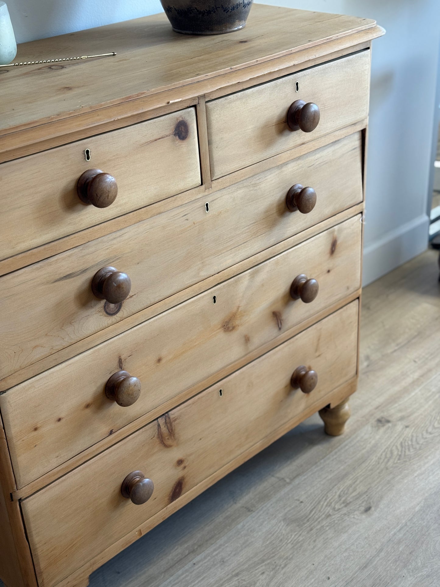 Antique English Pine Dresser/Chest of Drawers