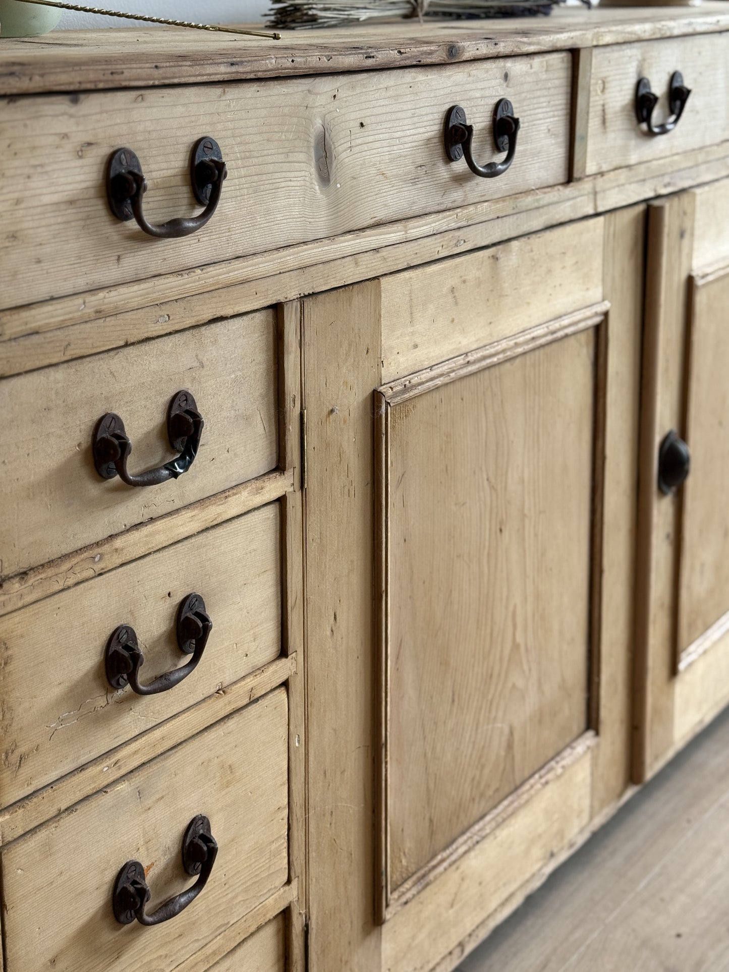 Antique English Pine Sideboard