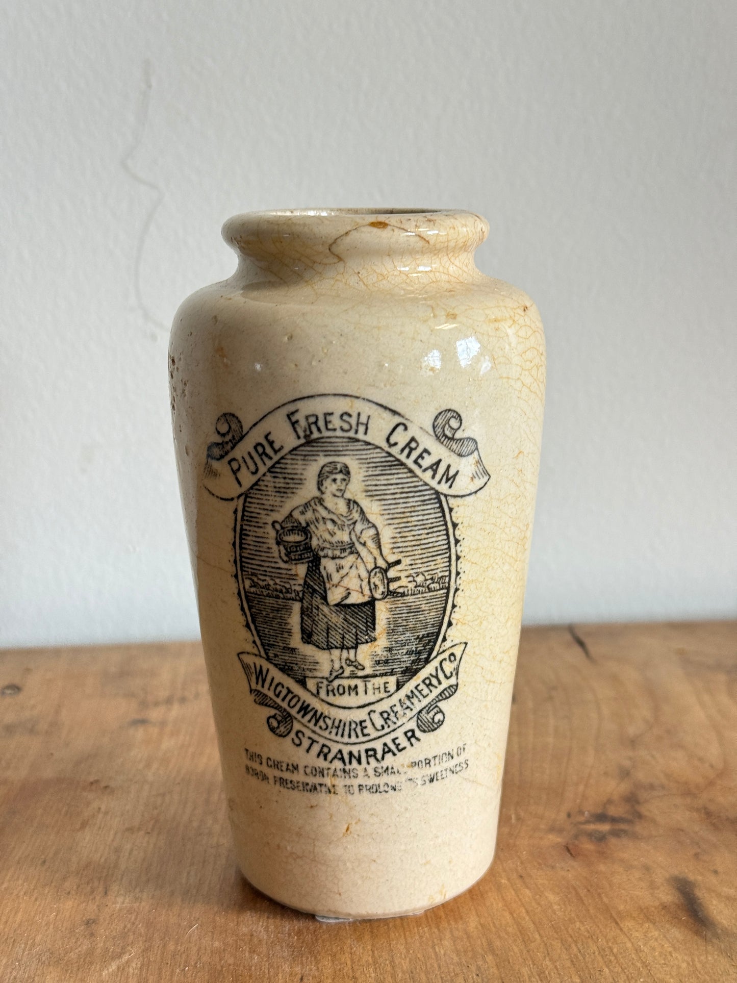 Large Antique Scottish Wigtownshire Creamery Jar