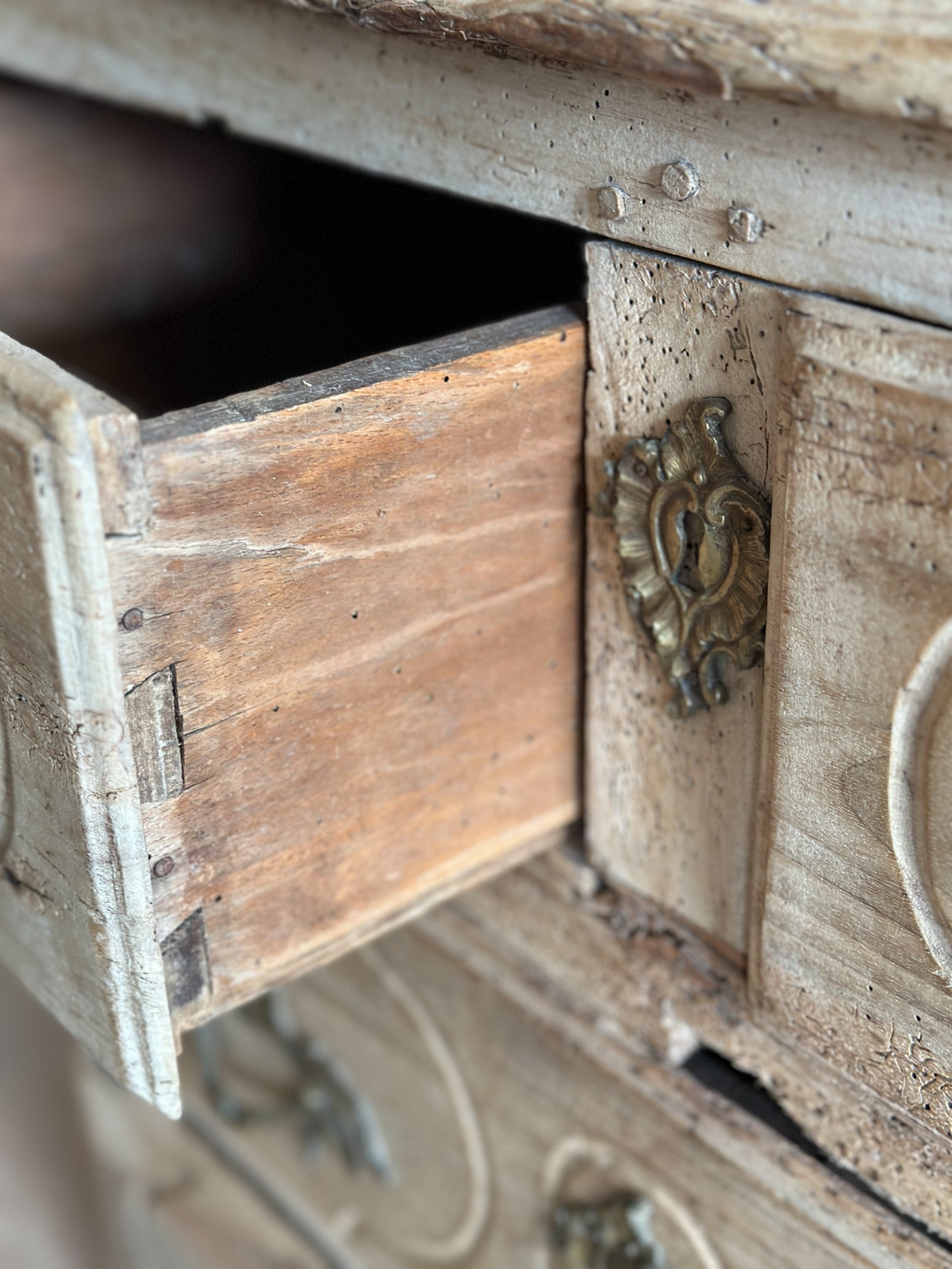 18th Century French Bleached Commode/Chest of Drawers