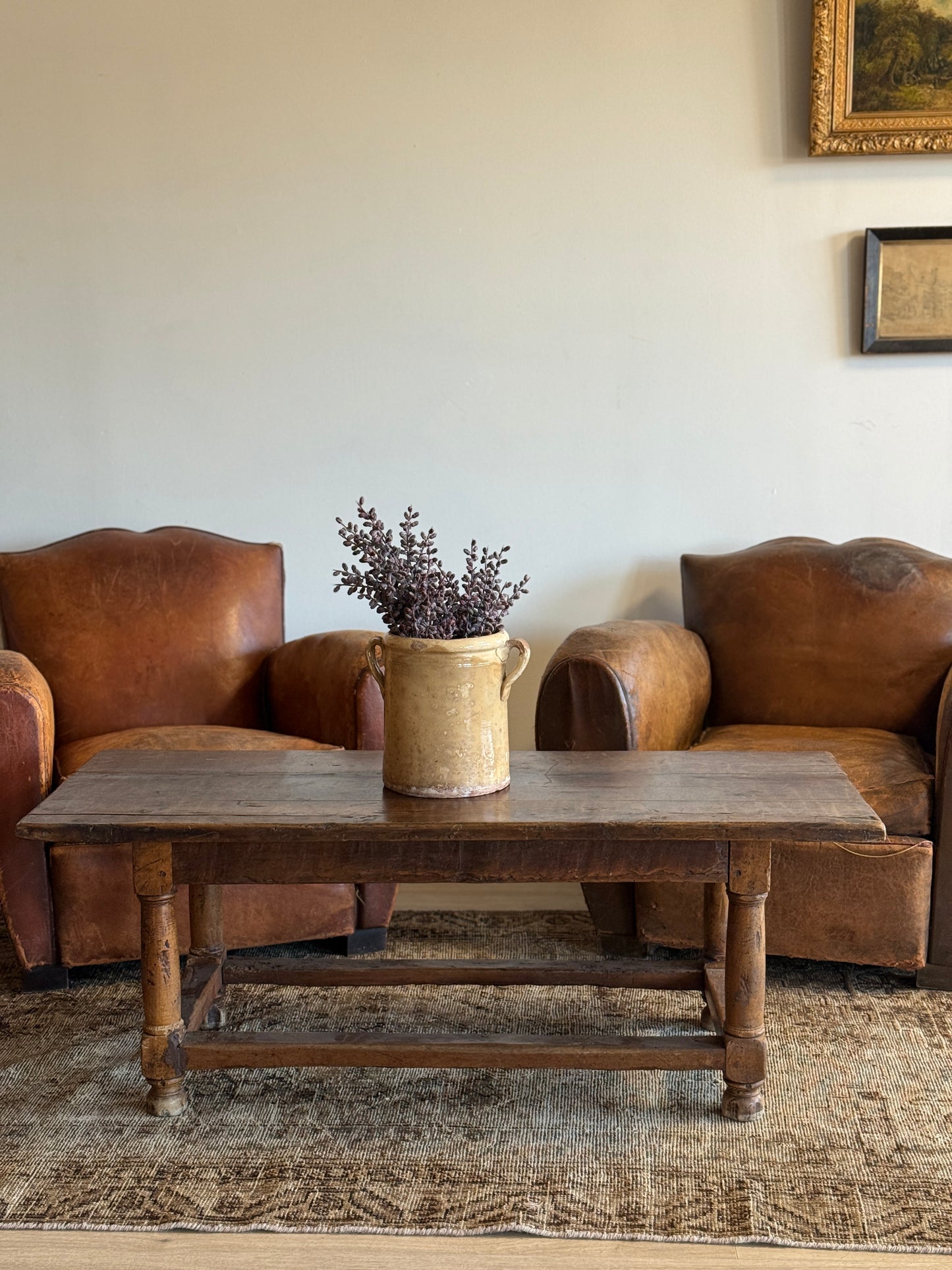 Antique French Walnut Coffee Table or Bench (c.1850)