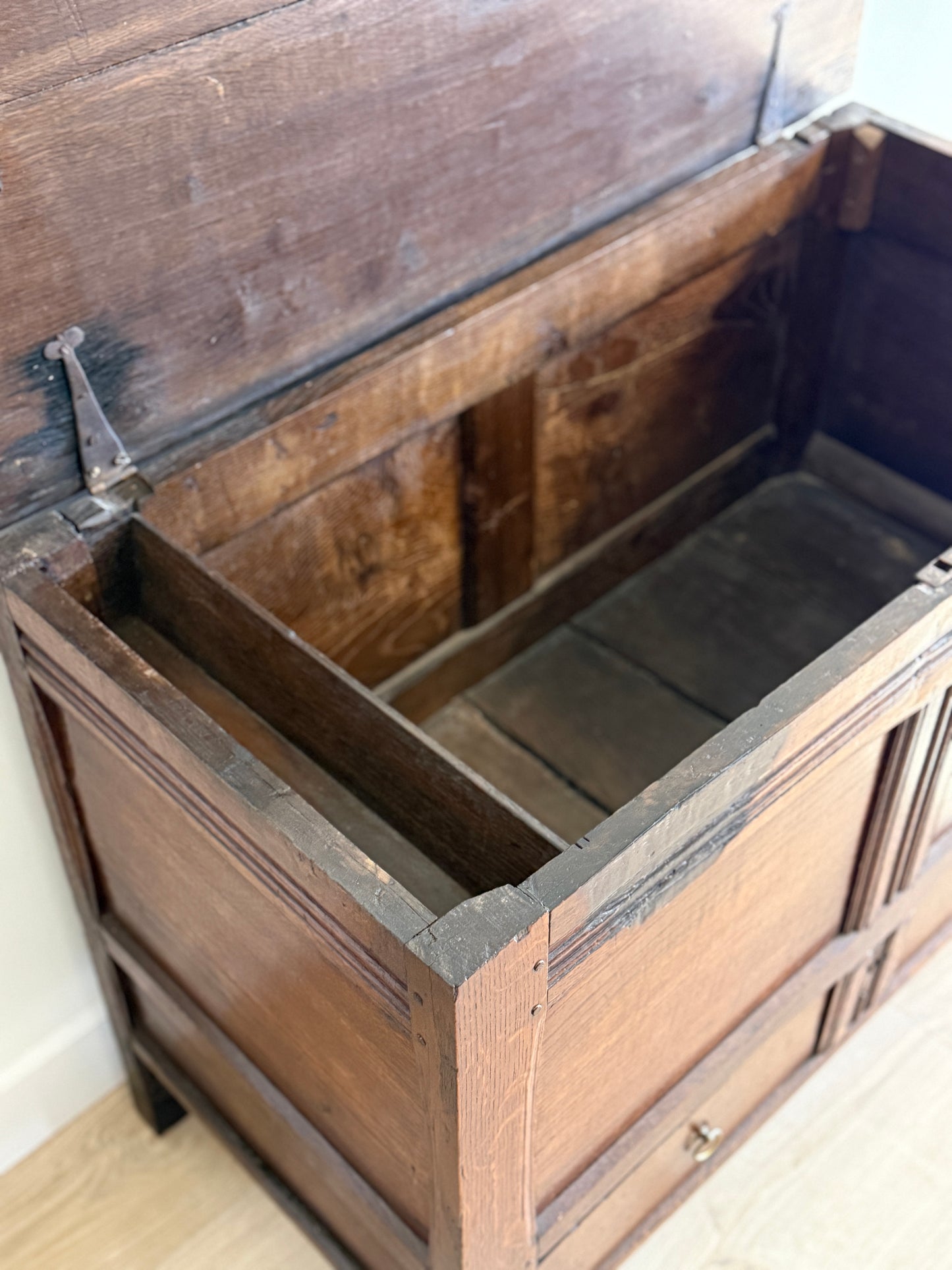 Antique English Oak Coffer/Trunk