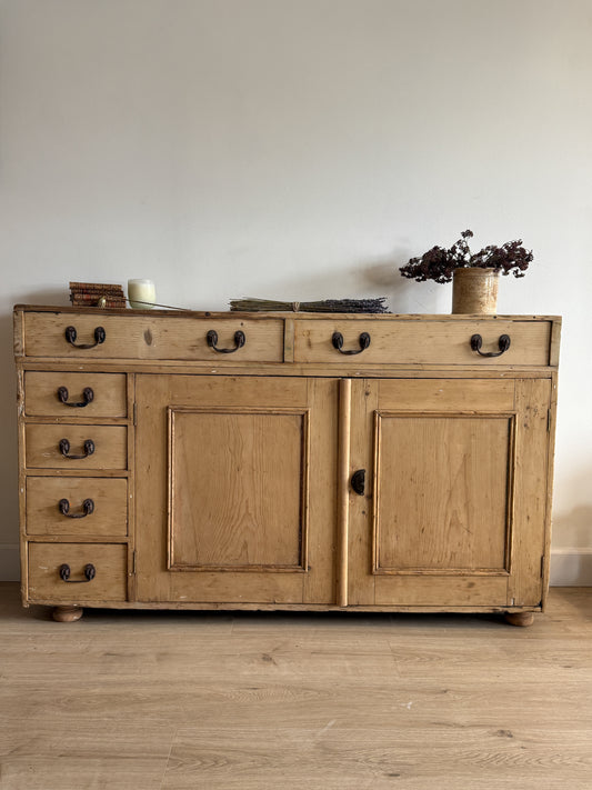 Antique English Pine Sideboard