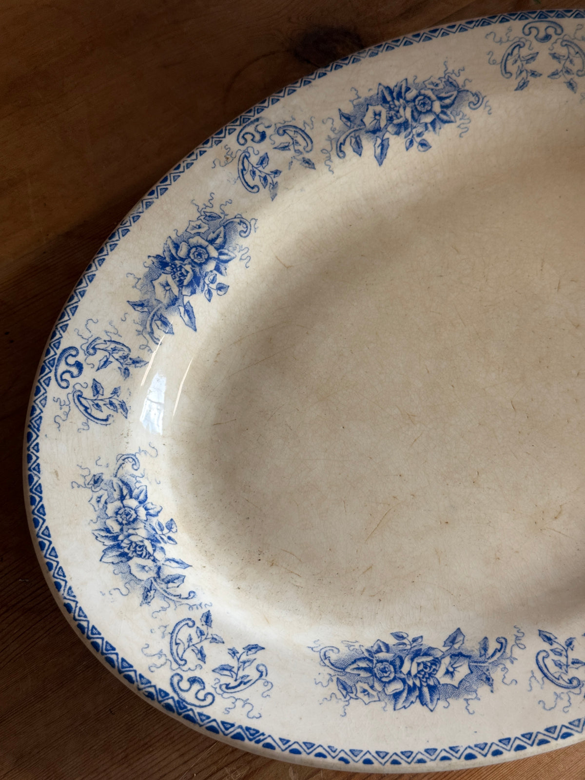Antique French Transferware Serving Platter