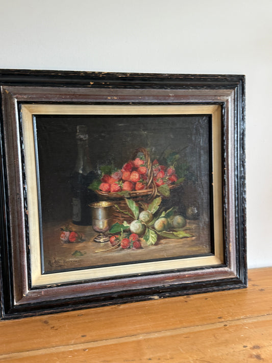 Original French Still Life Oil Painting ￼