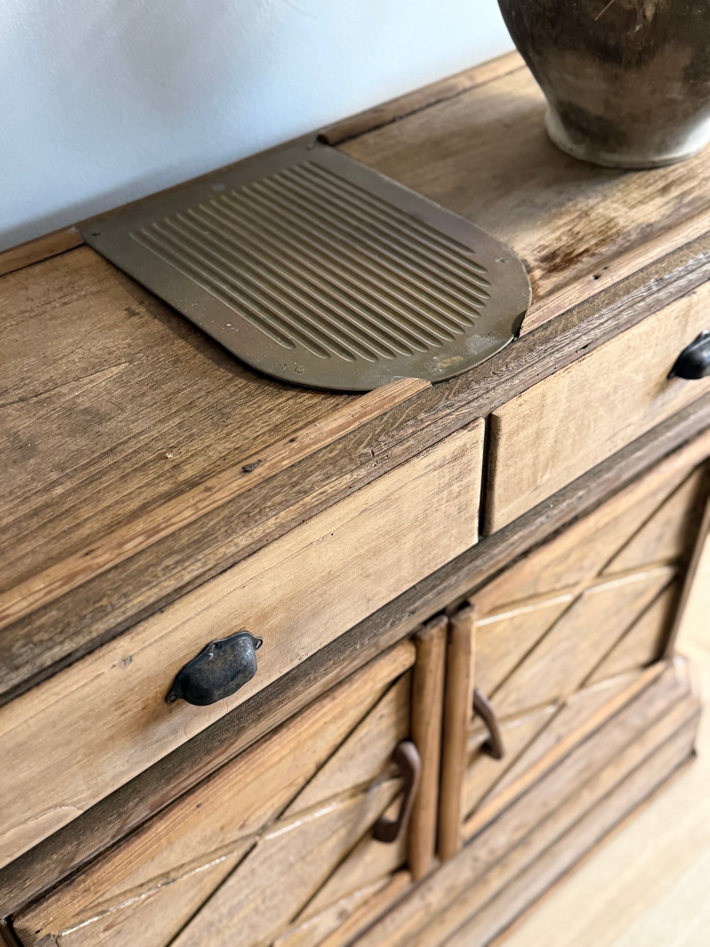 Antique French Pine Shop Counter