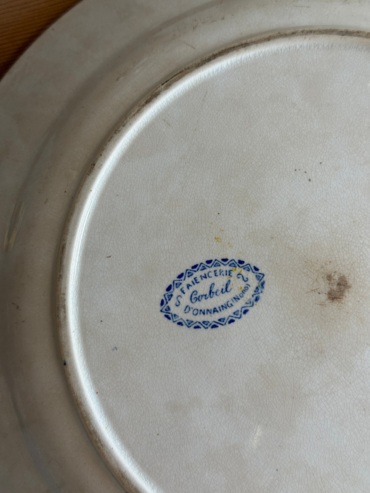 Antique French Transferware Serving Plate