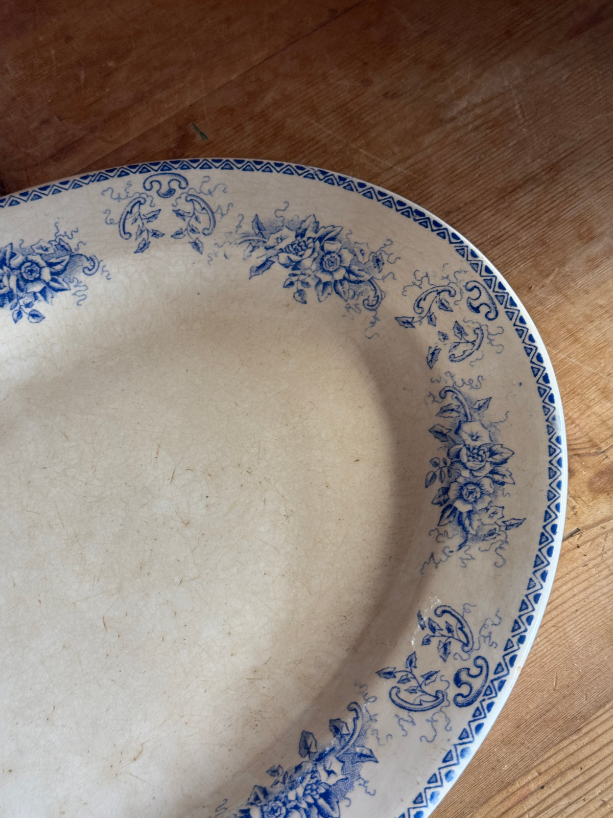 Antique French Transferware Serving Platter