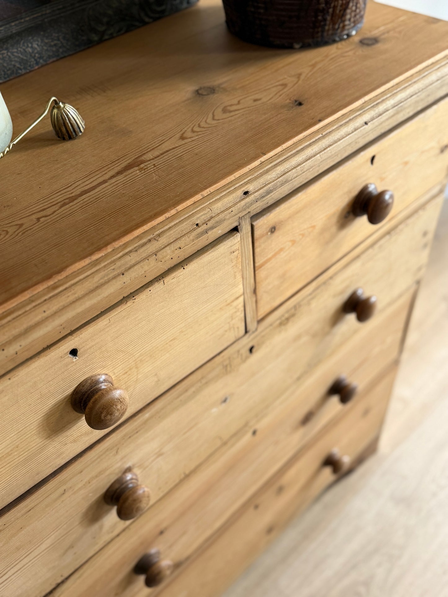 Antique English Pine Dresser/Chest of Drawers