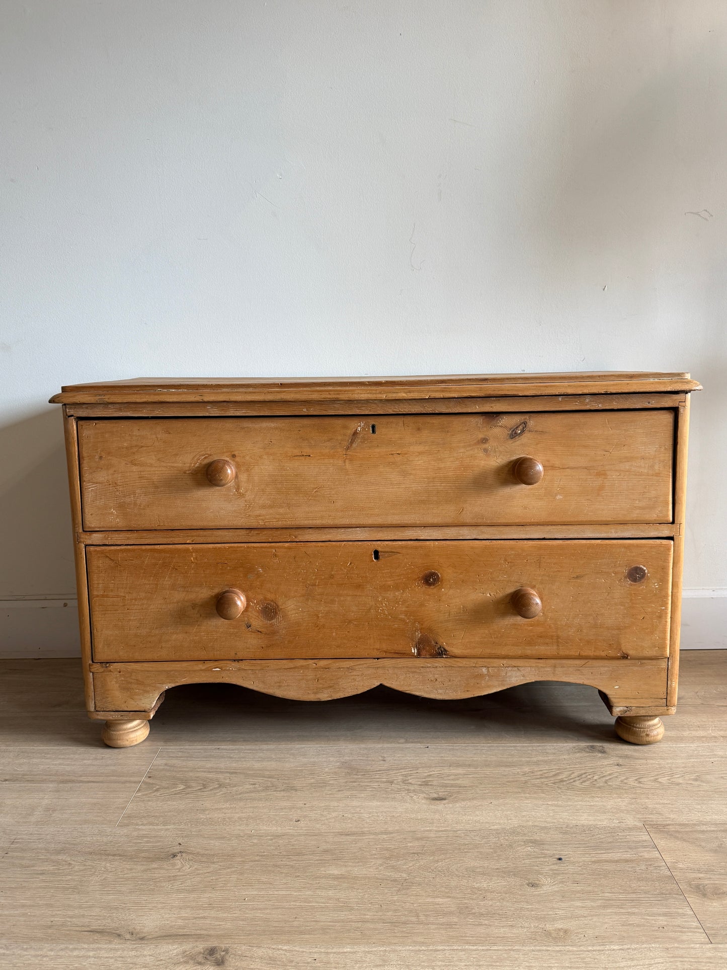Antique English Two Drawer Chest
