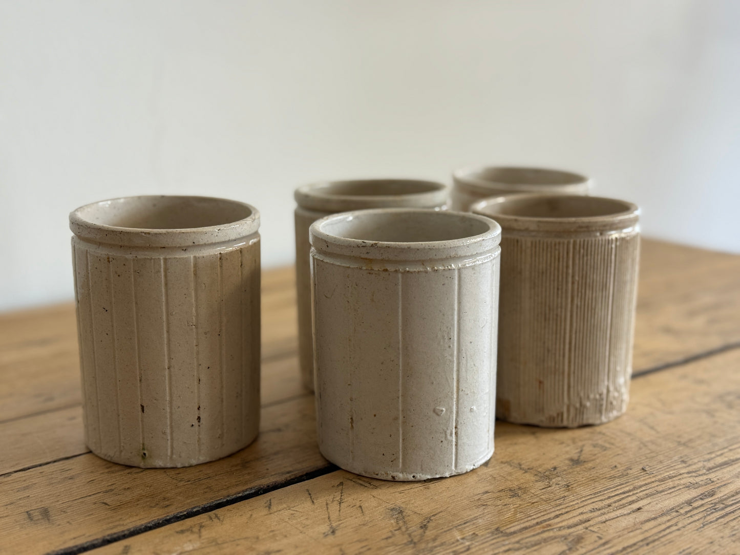 Antique English Marmalade Jar, solid color