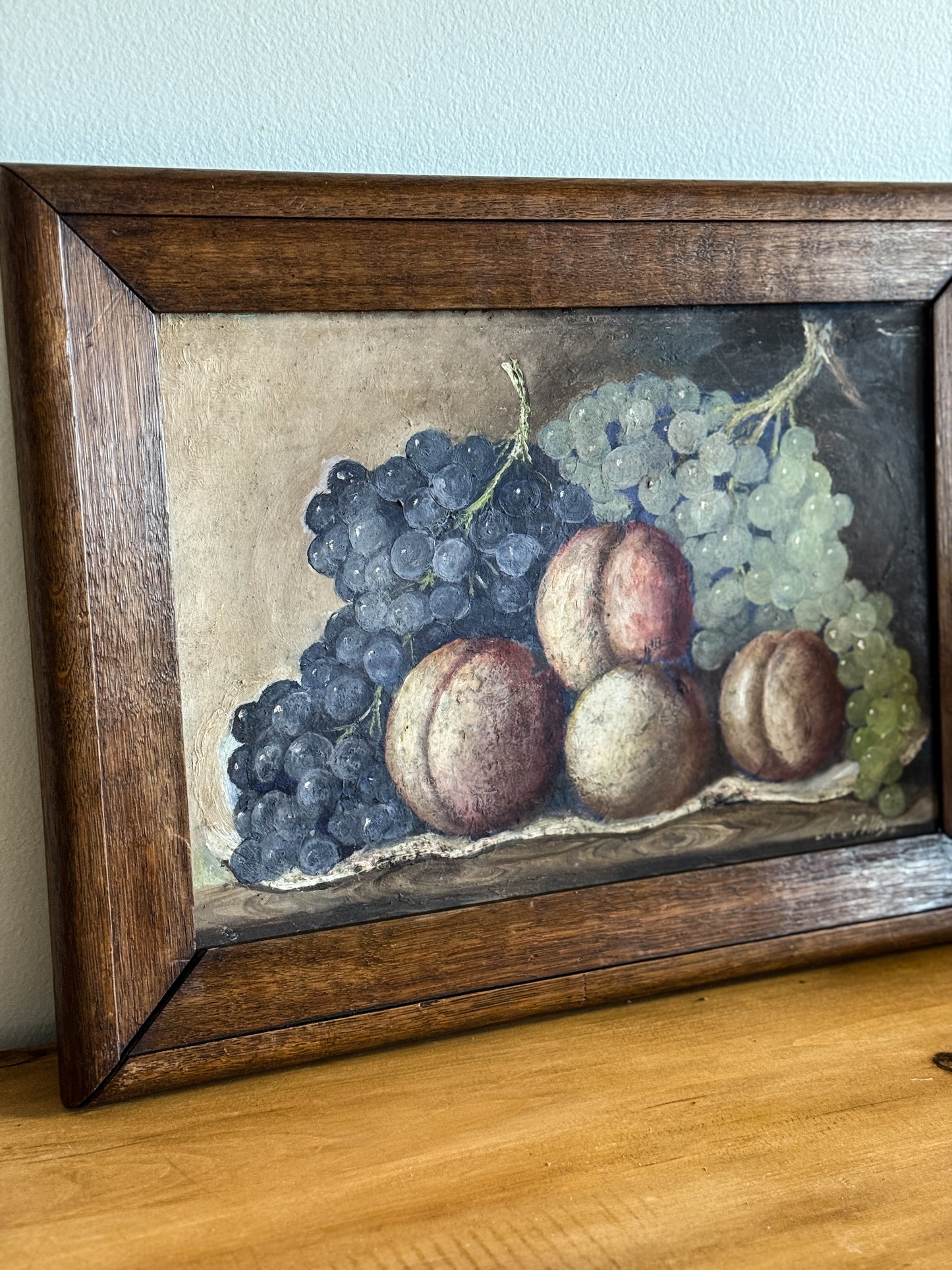 Antique English Oil Painting on Slate