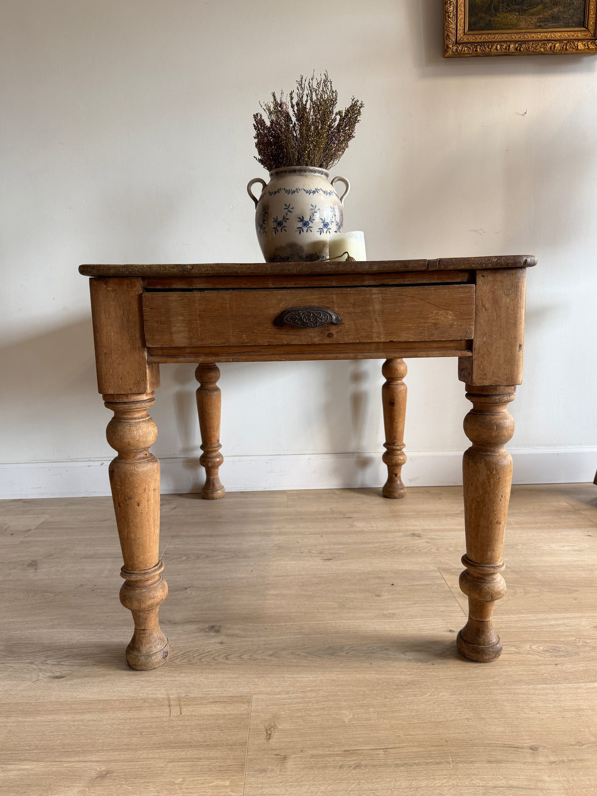 Antique English Pine Dining Table