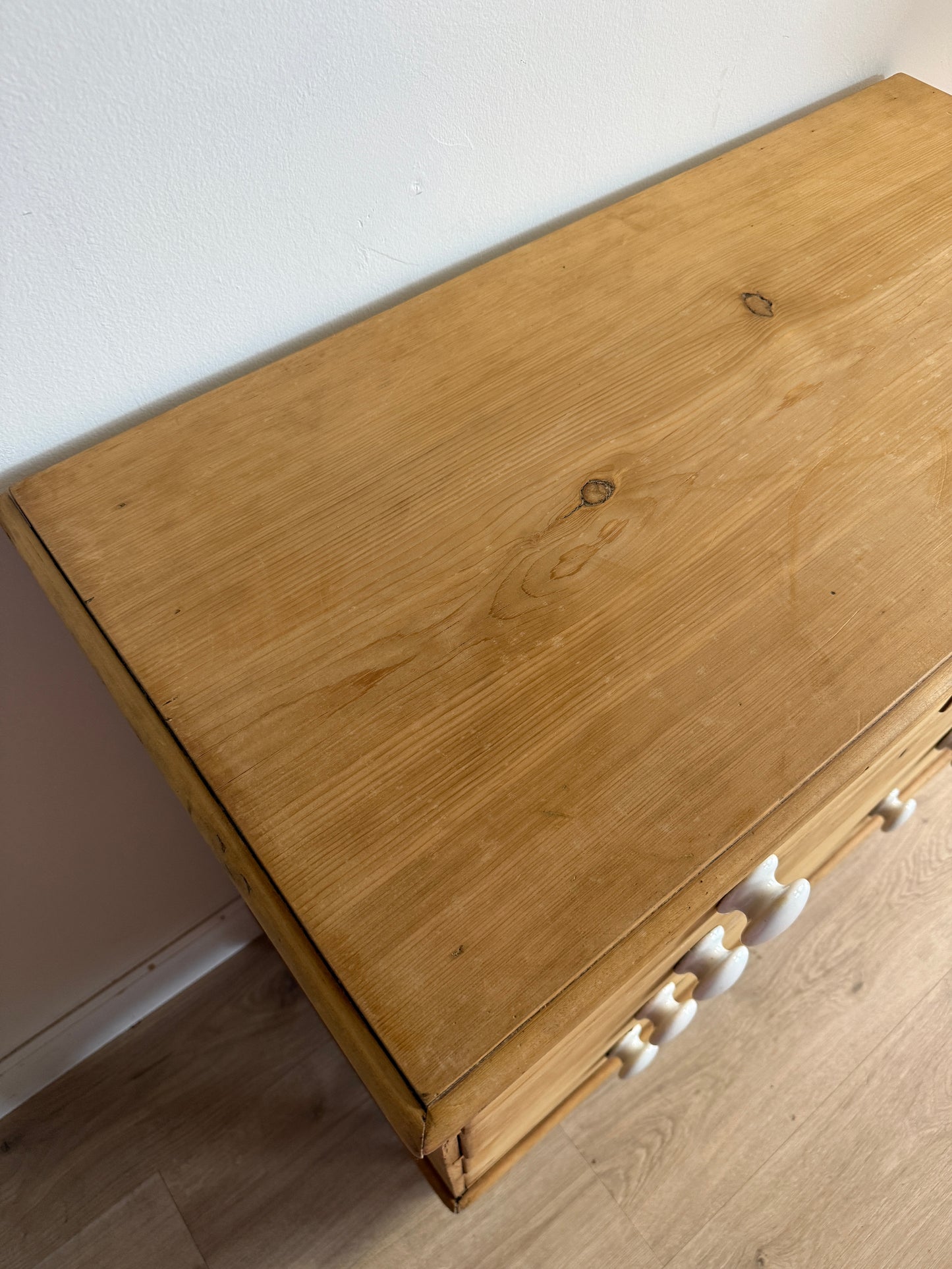 Antique English Pine Dresser/Chest of Drawers