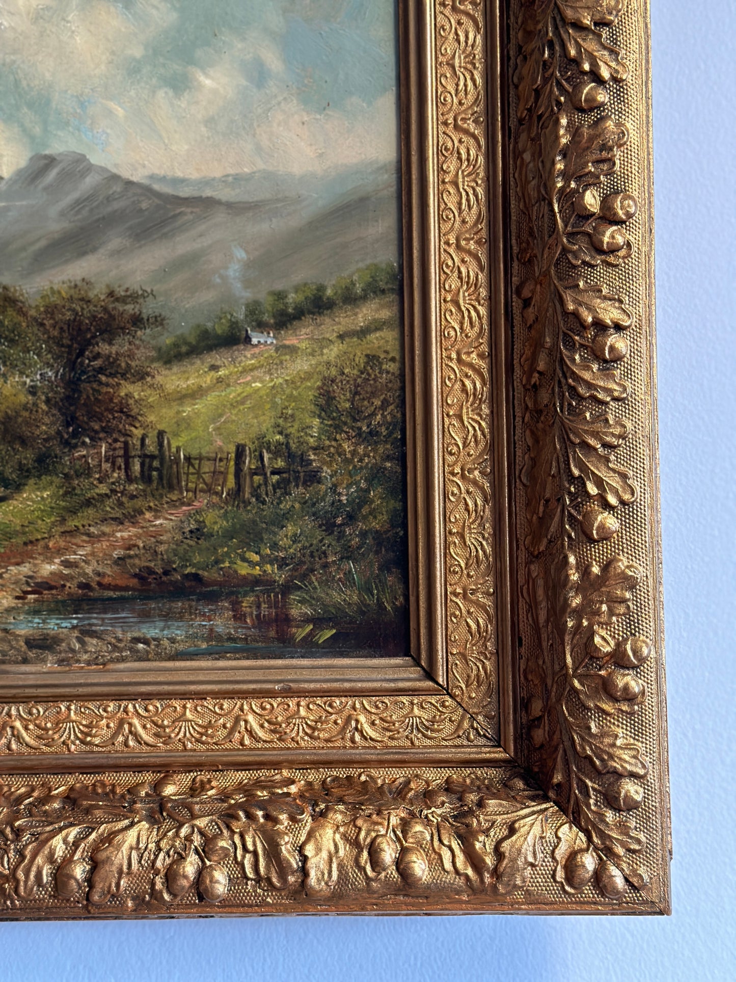 Antique Original Lake District Oil Painting, by George Augustus Williams (1814-1901)