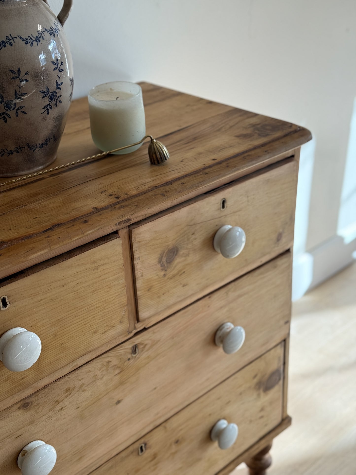 Antique English Pine Dresser/Chest of Drawers