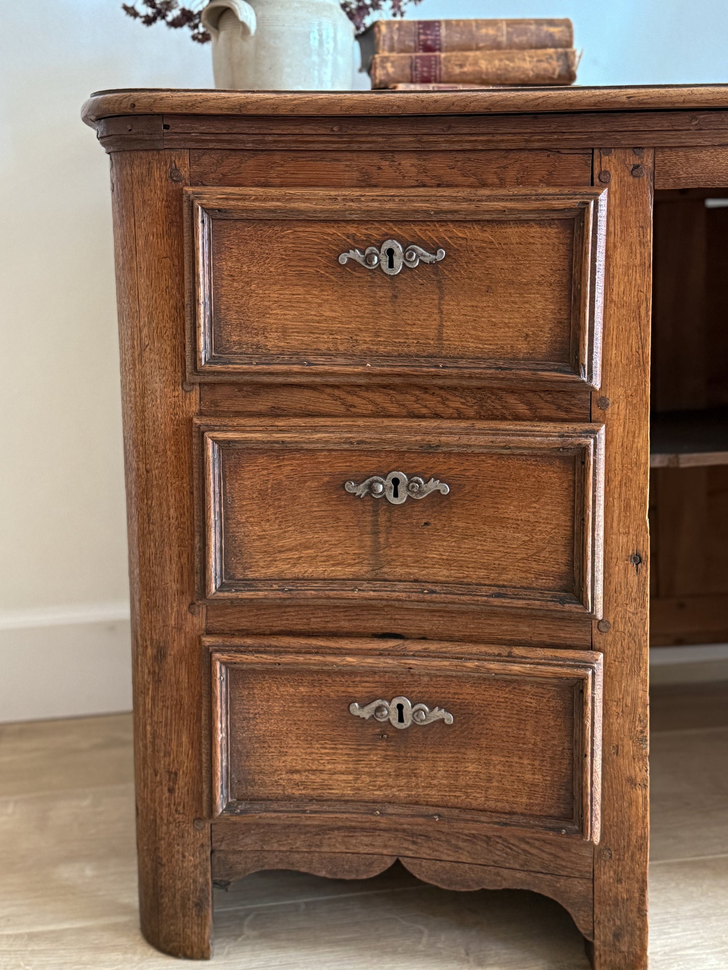 Rare 19th Century French Oak Desk from Mazarin Region