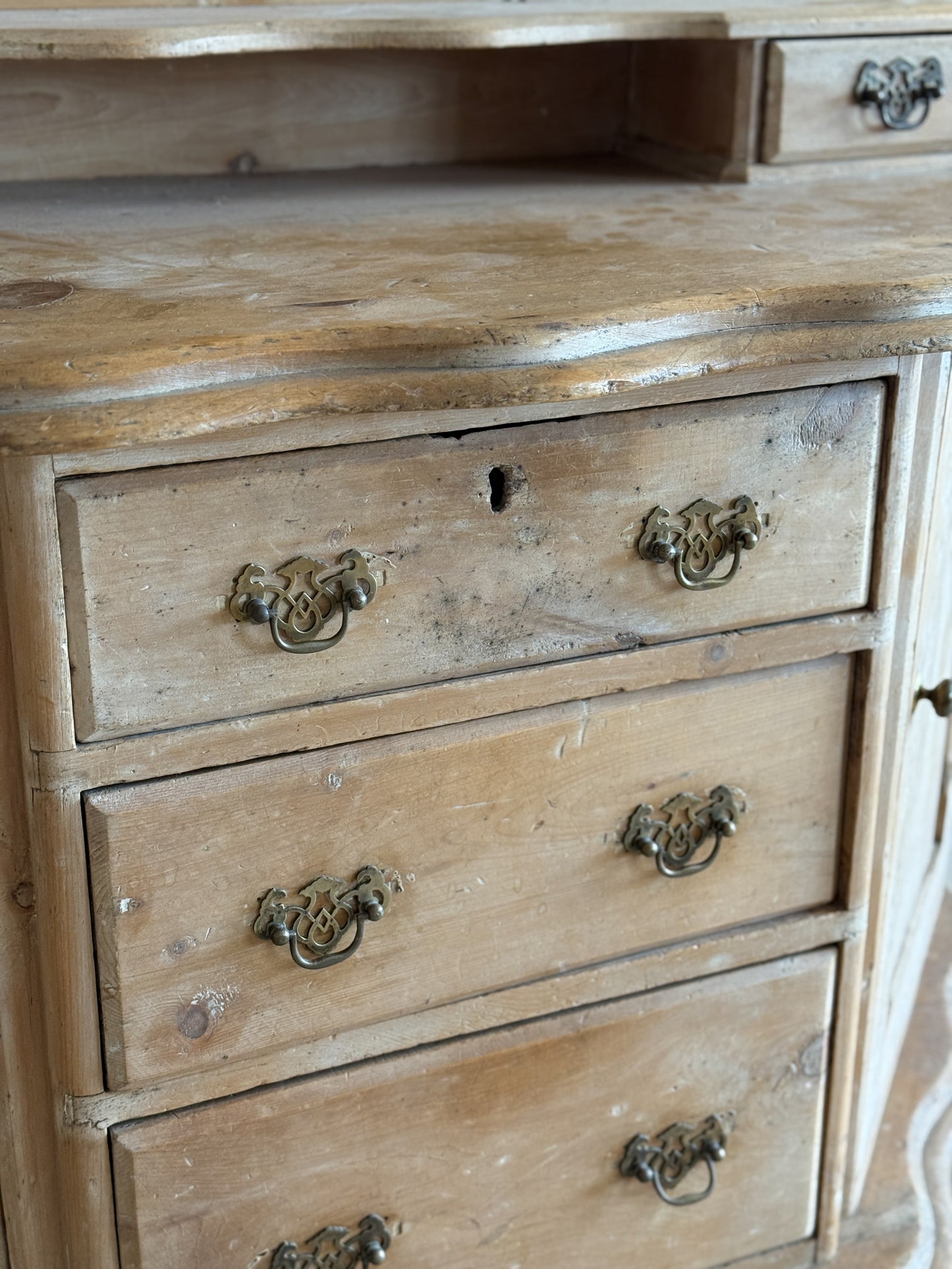 Antique English Pine Dressing Table/Sideboard