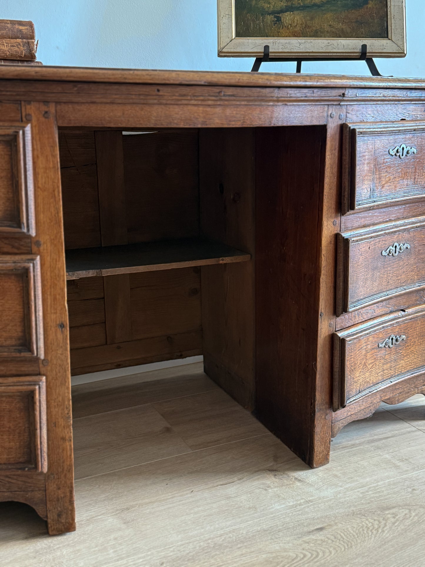 Rare 19th Century French Oak Desk from Mazarin Region