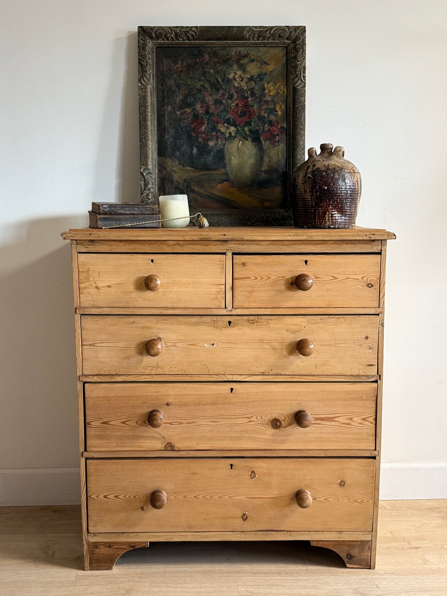 Antique English Pine Dresser/Chest of Drawers