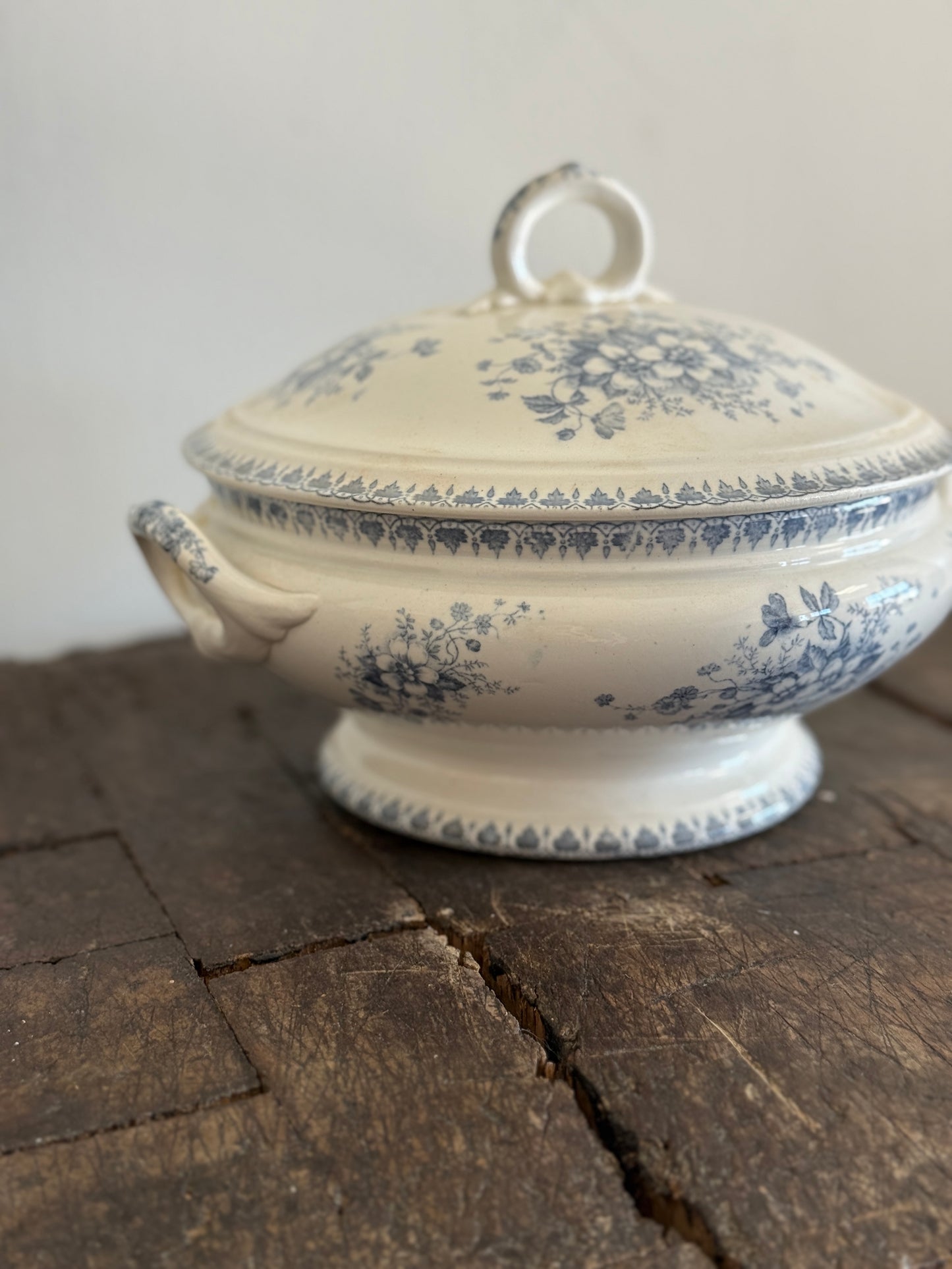 Antique Dutch Legiumere, Light Blue Floral Anna