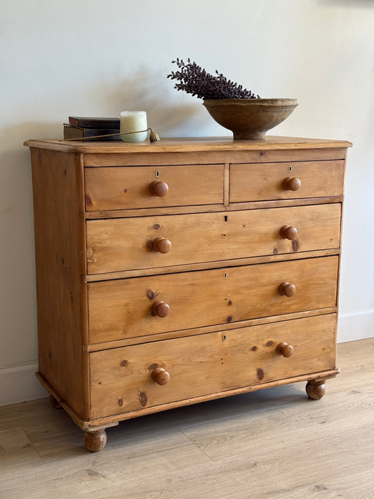 Antique English Pine Dresser/Chest of Drawers