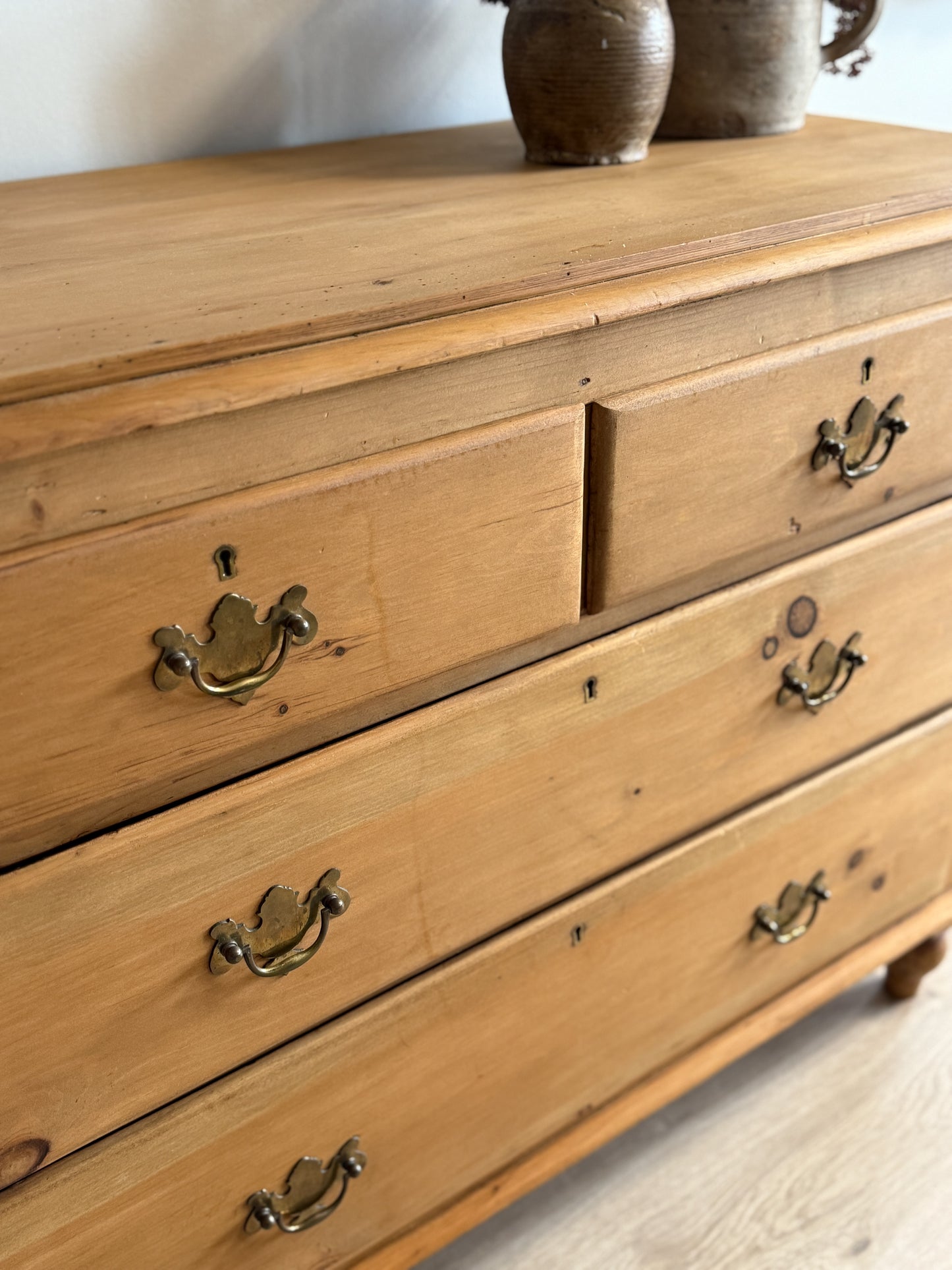Antique English Pine Dresser/Chest of Drawers