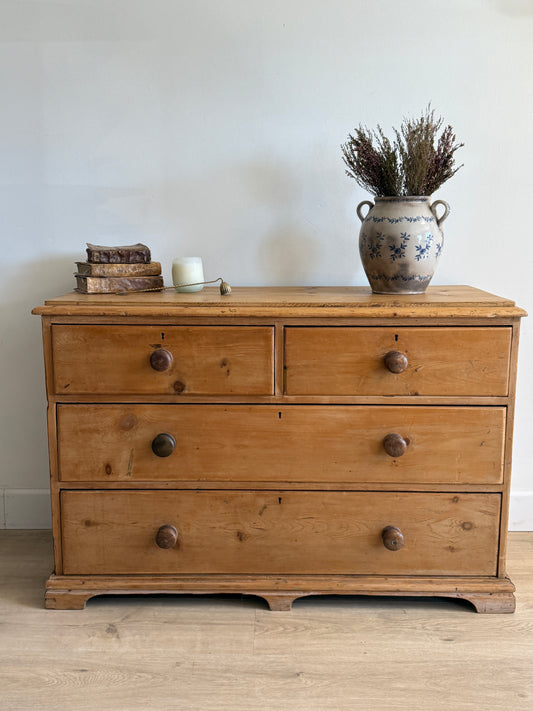 Antique English Pine Dresser/Chest of Drawers