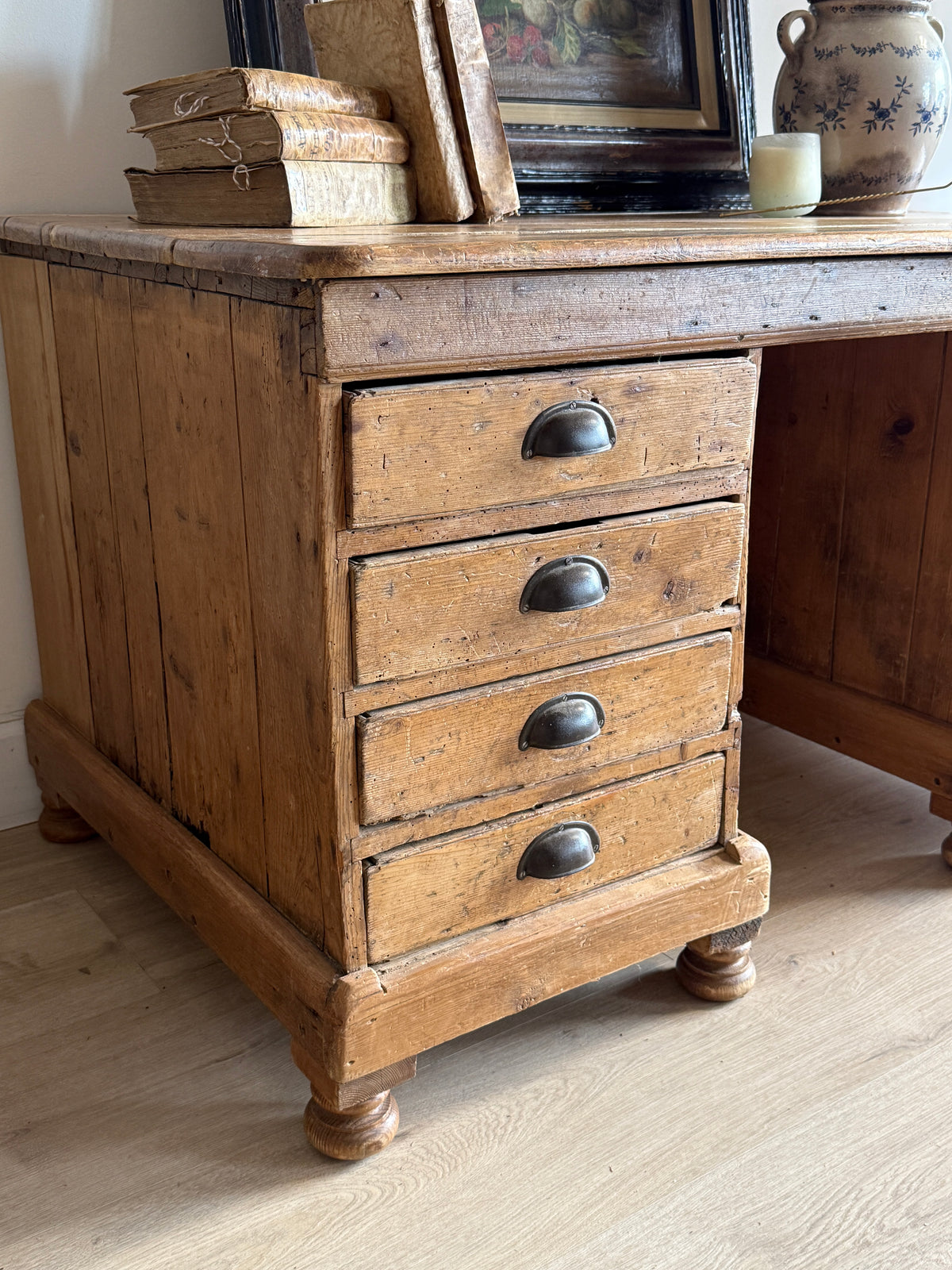 Antique English Pine Desk
