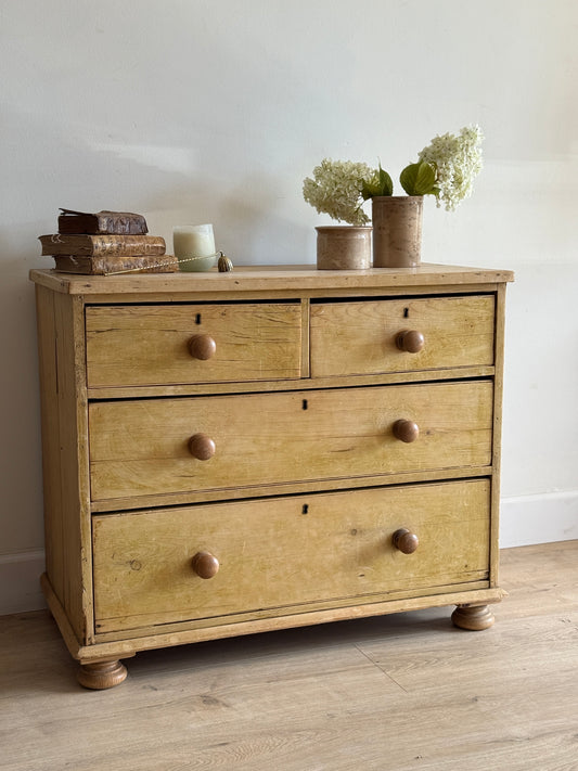 Antique English Pine Dresser/Chest of Drawers