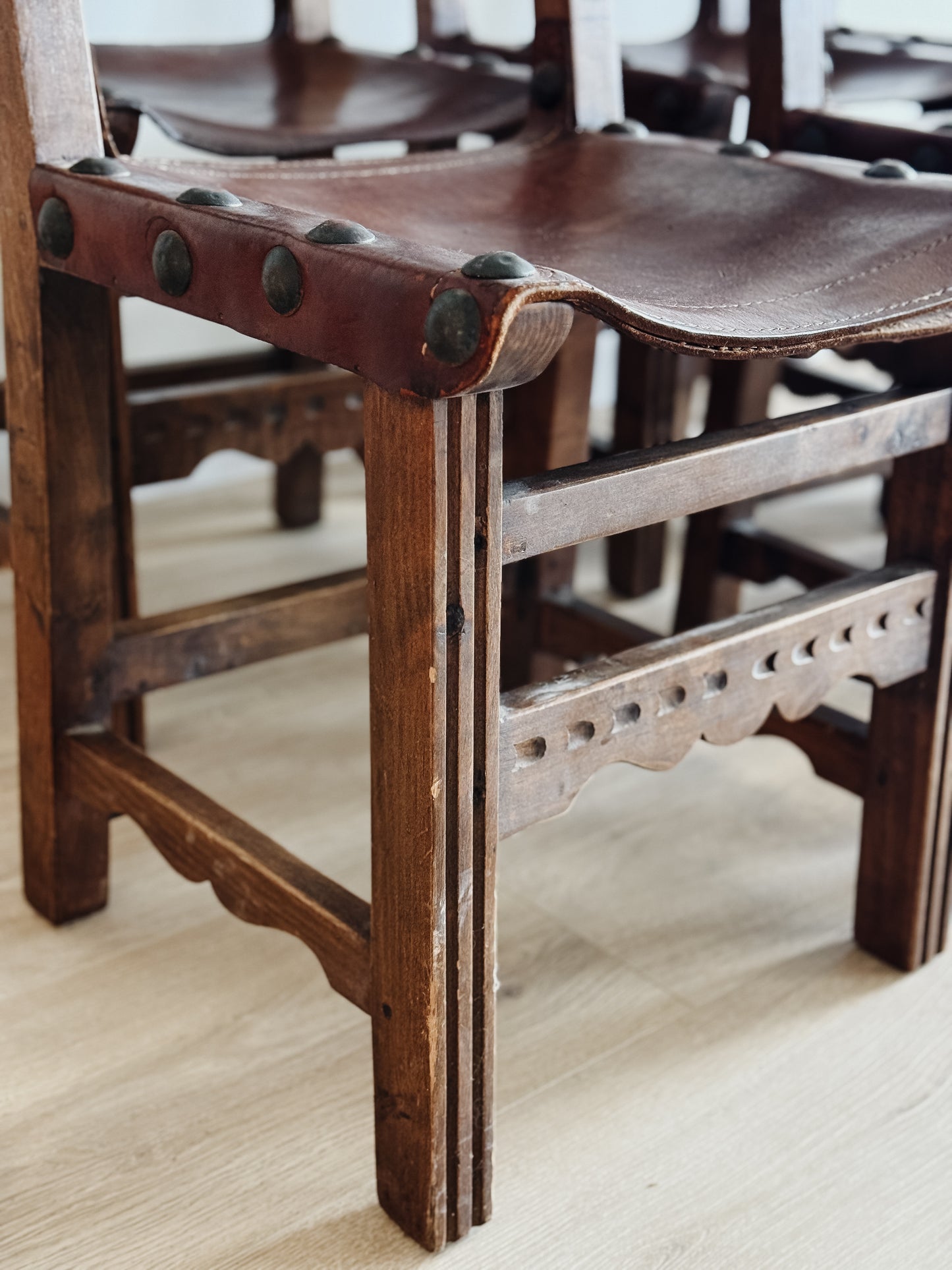 Set of Six Antique Spanish Dining Chairs