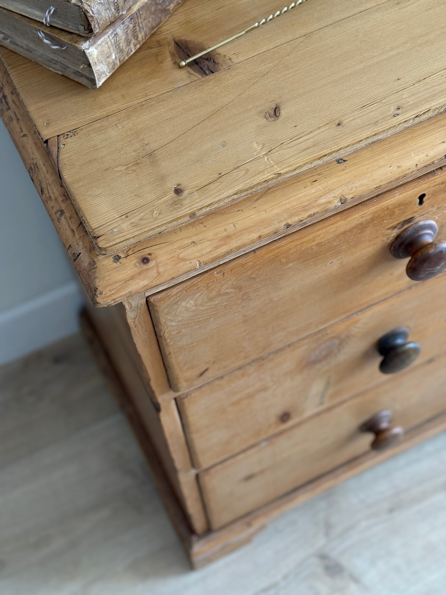 Antique English Pine Dresser/Chest of Drawers
