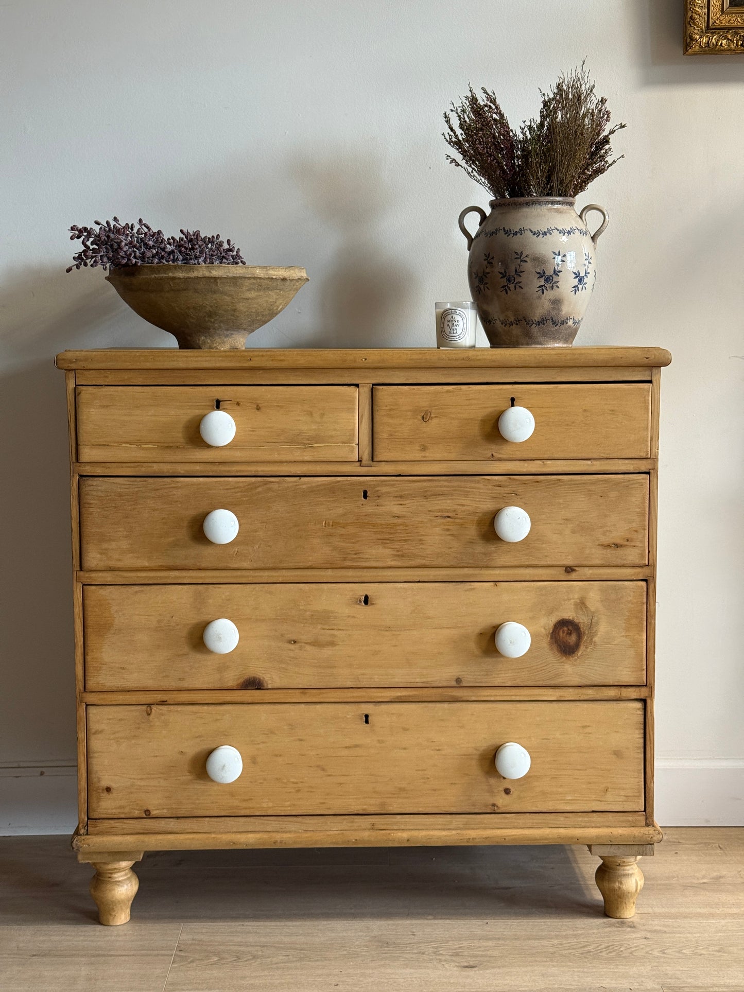 Antique English Pine Dresser/Chest of Drawers