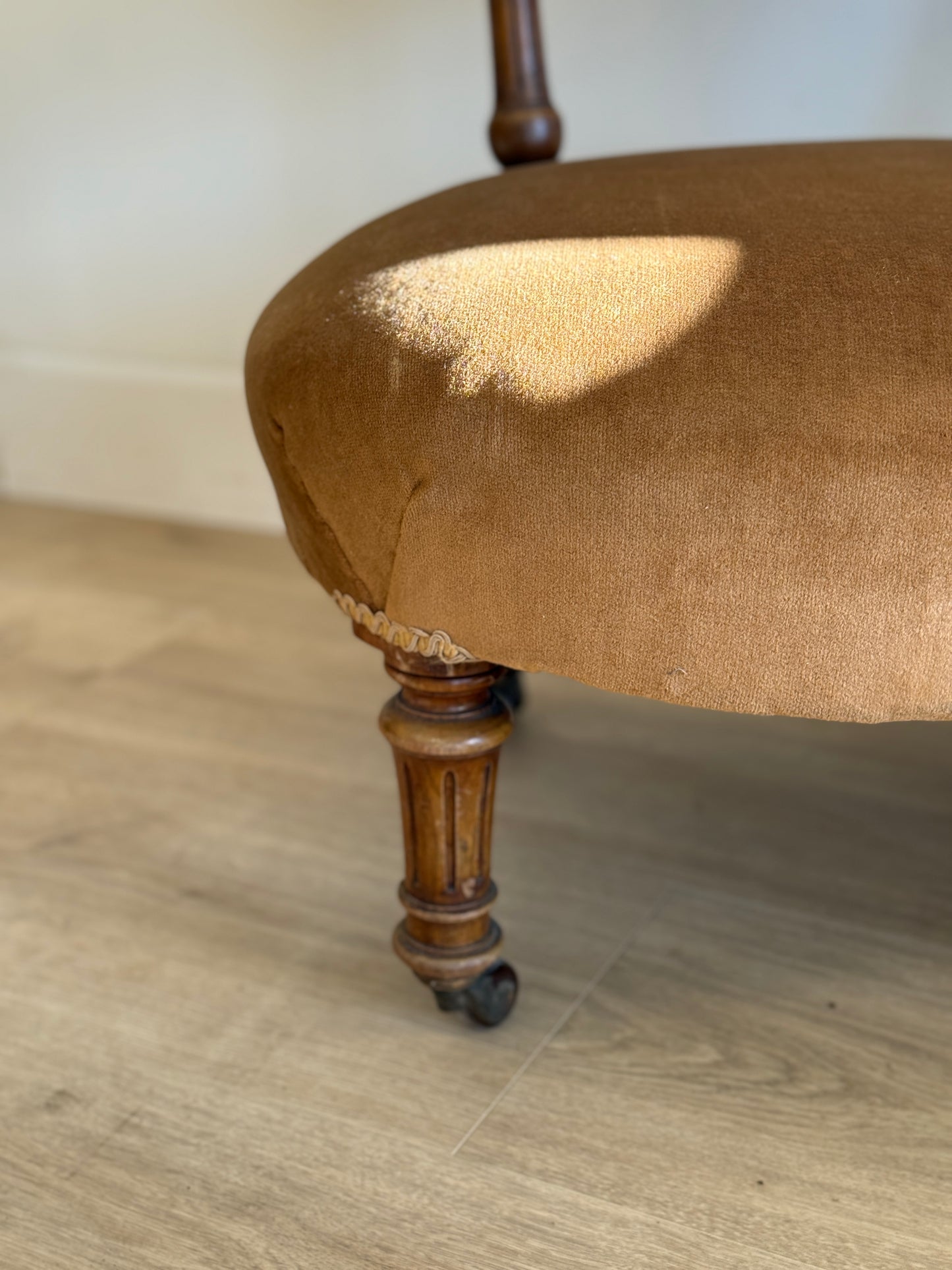 Pair of Victorian English Walnut Chairs