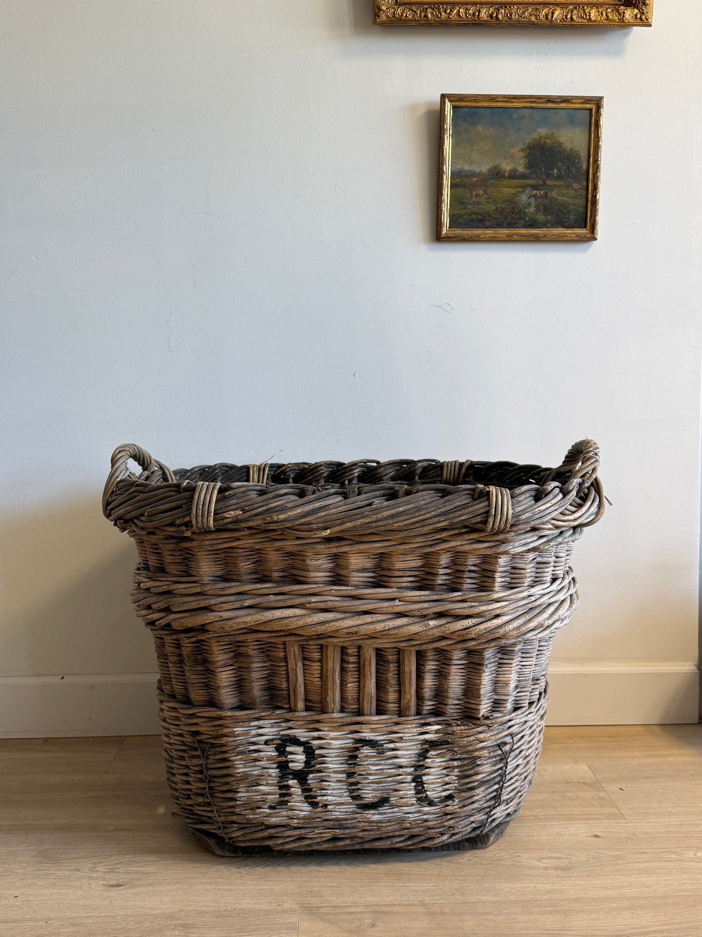 Antique French Champagne Basket