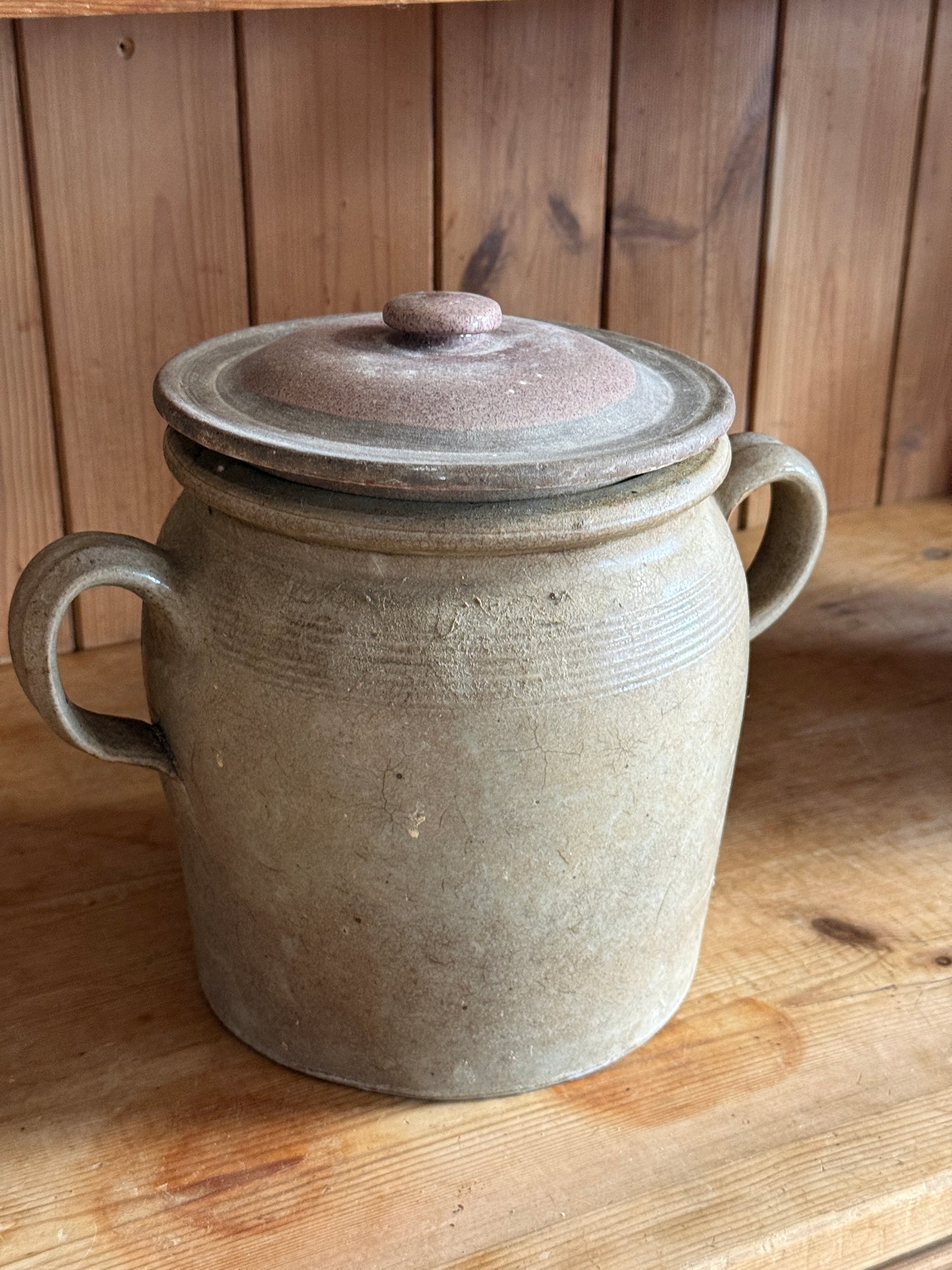 Antique French Lidded Confit Pot