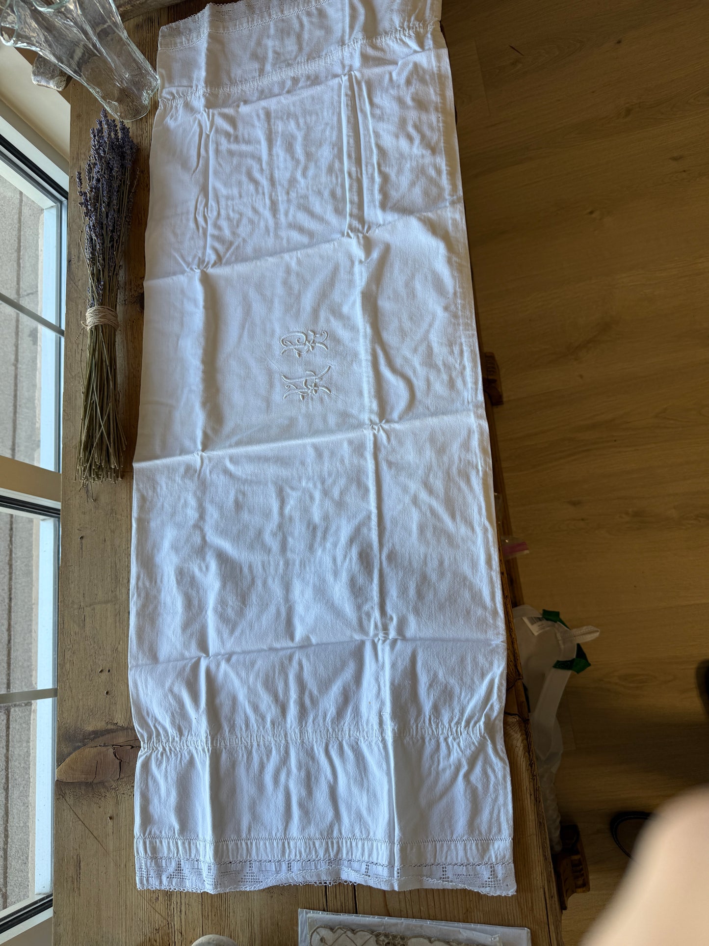 Antique Irish Bolster/Pillow Cover