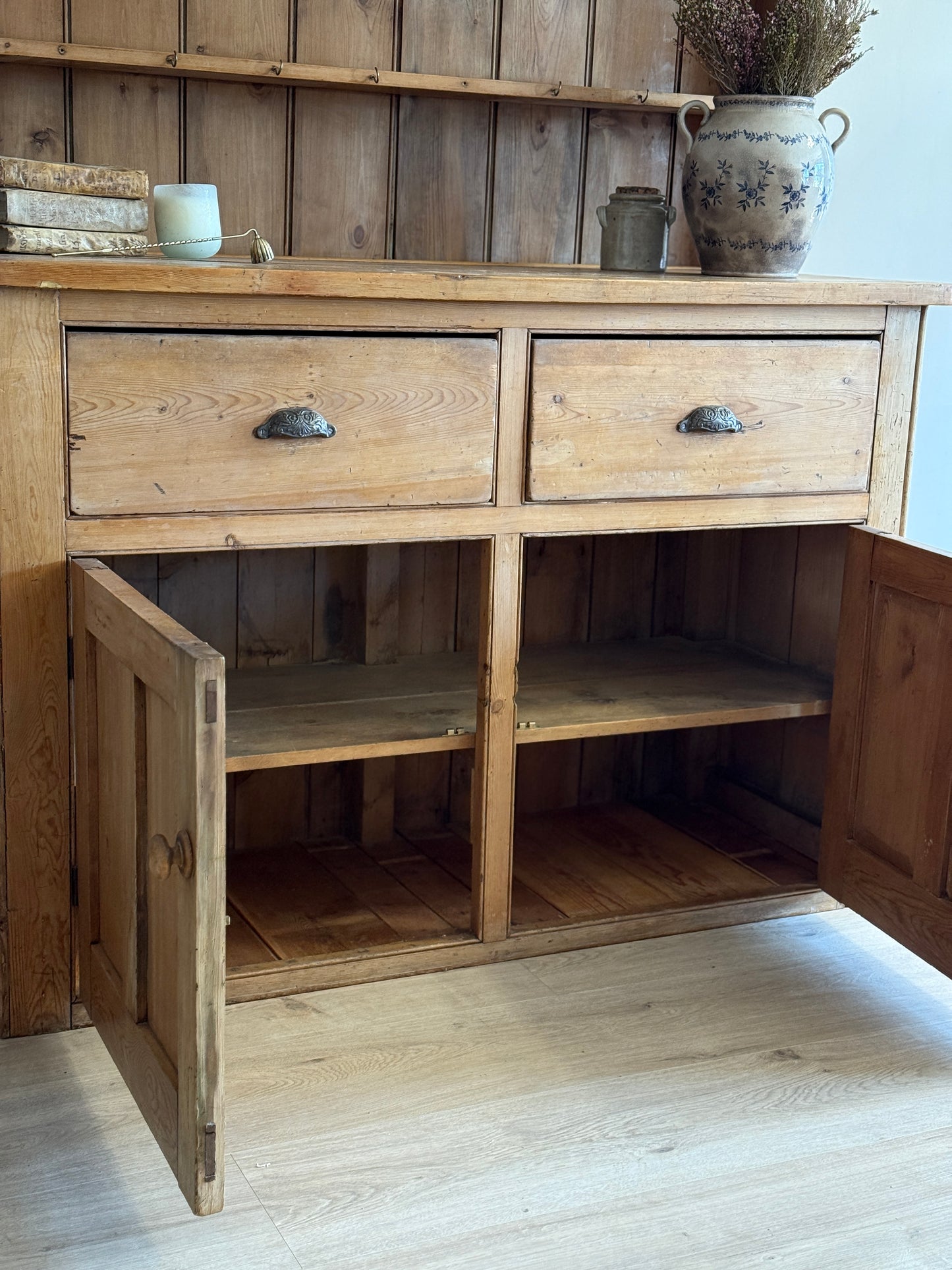 Antique English Pine Hutch